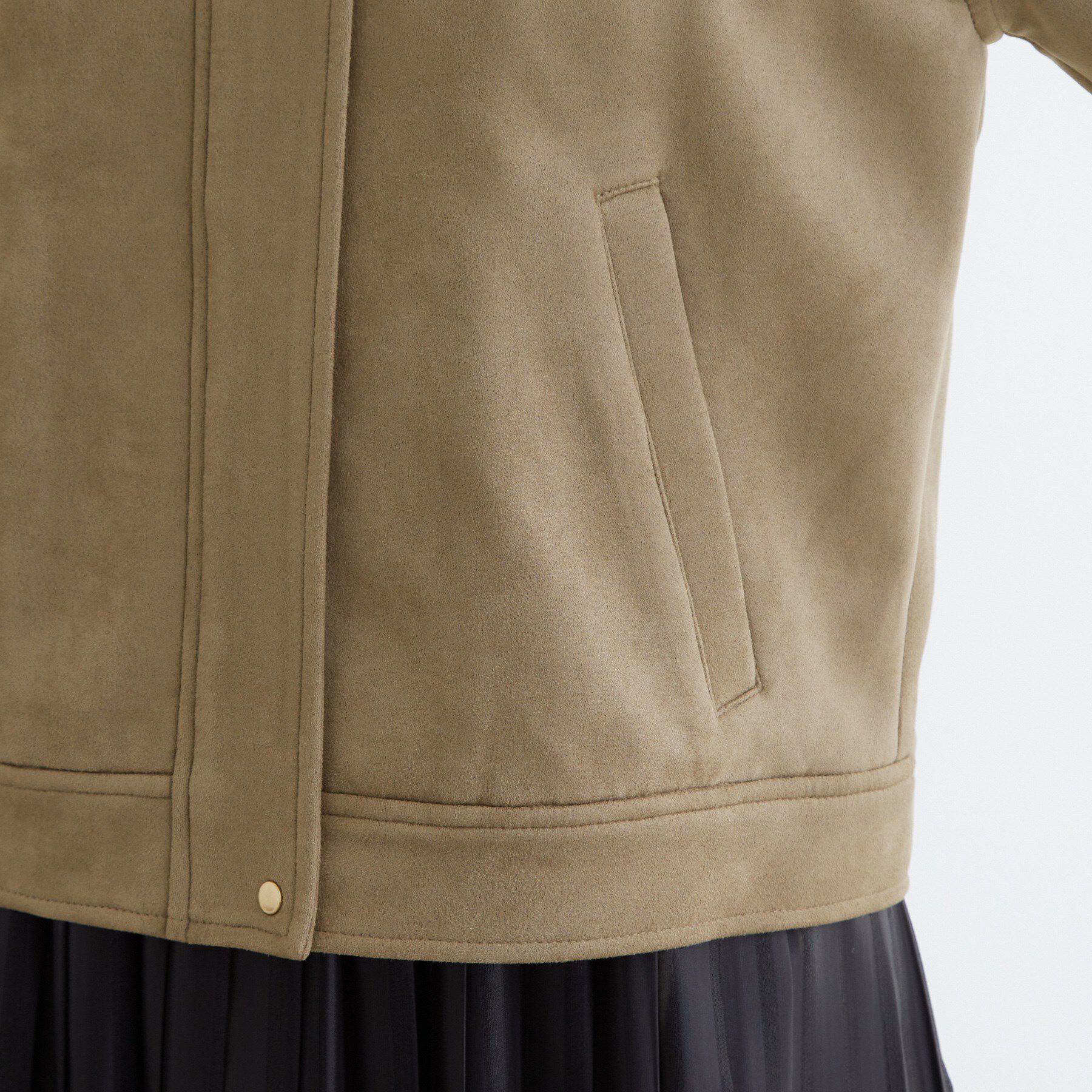 grove「日常を華やかにするスエード調ブルゾン」|ブルゾン・スタジャン|