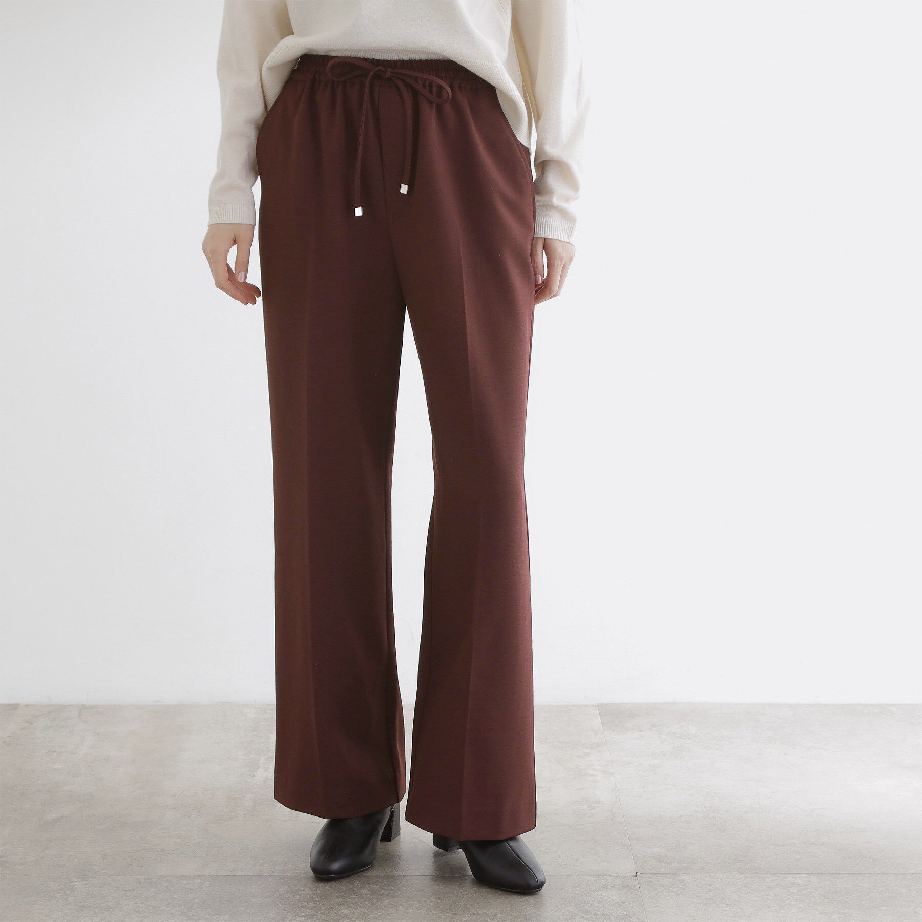 grove「すっきりもリラックスも叶える　ウエストイージー美脚フレアパンツ」|その他|