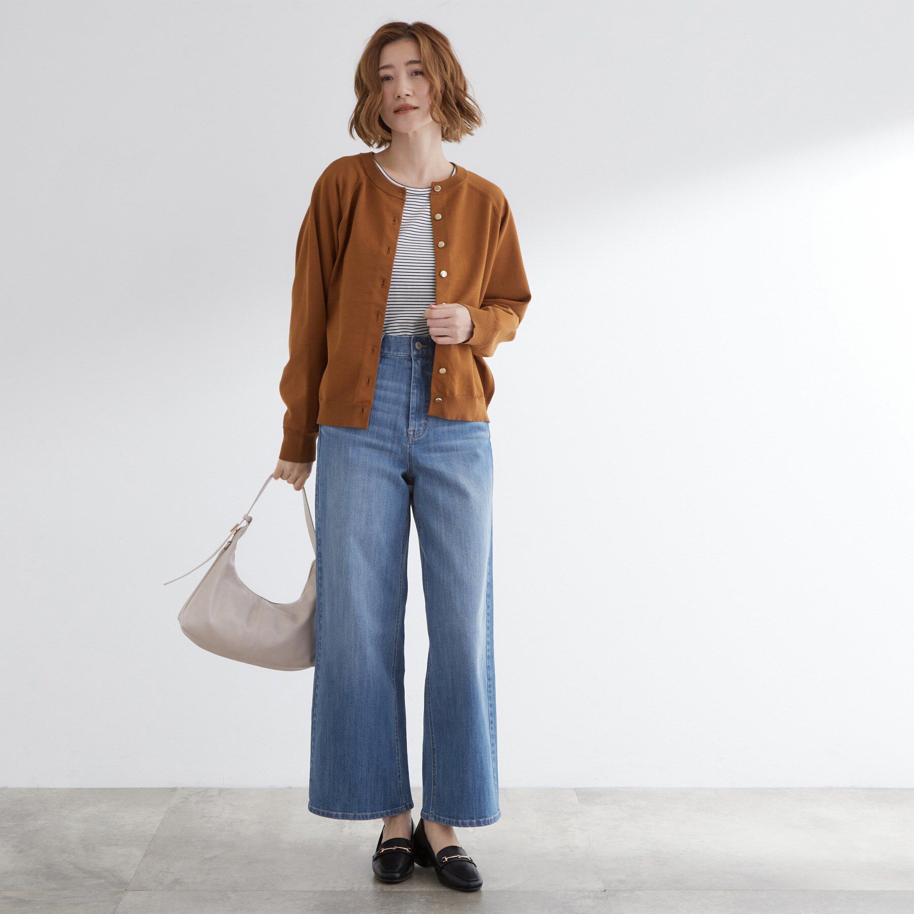 grove「【美シルエット/選べる着丈】大人のためのバギーデニム」|デニム|