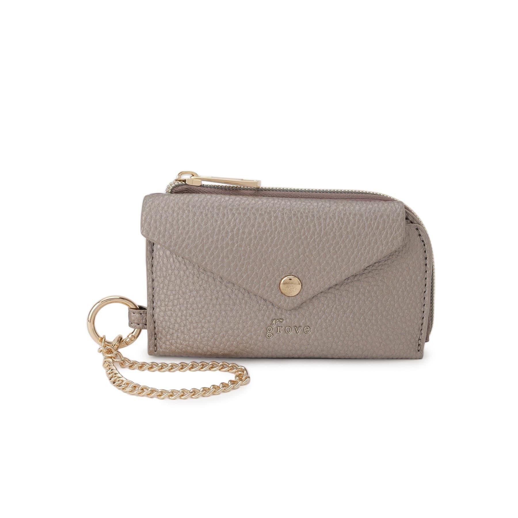 grove「フラップパスカードチェーンポーチ」|ポーチ|ブロンズ(508)