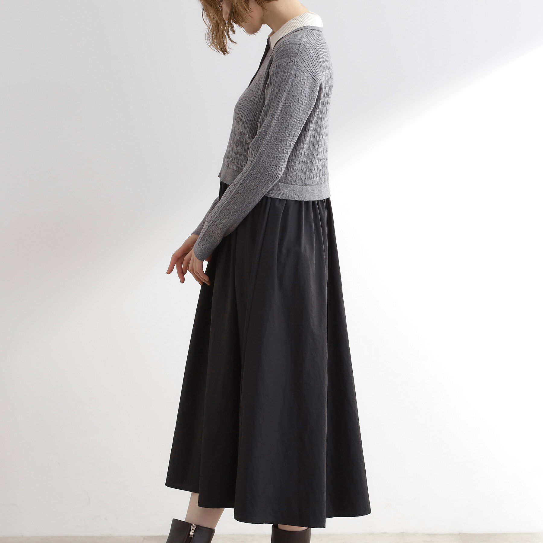 grove「【時短コーデ】ポロニットドッキングワンピース」|ワンピース|