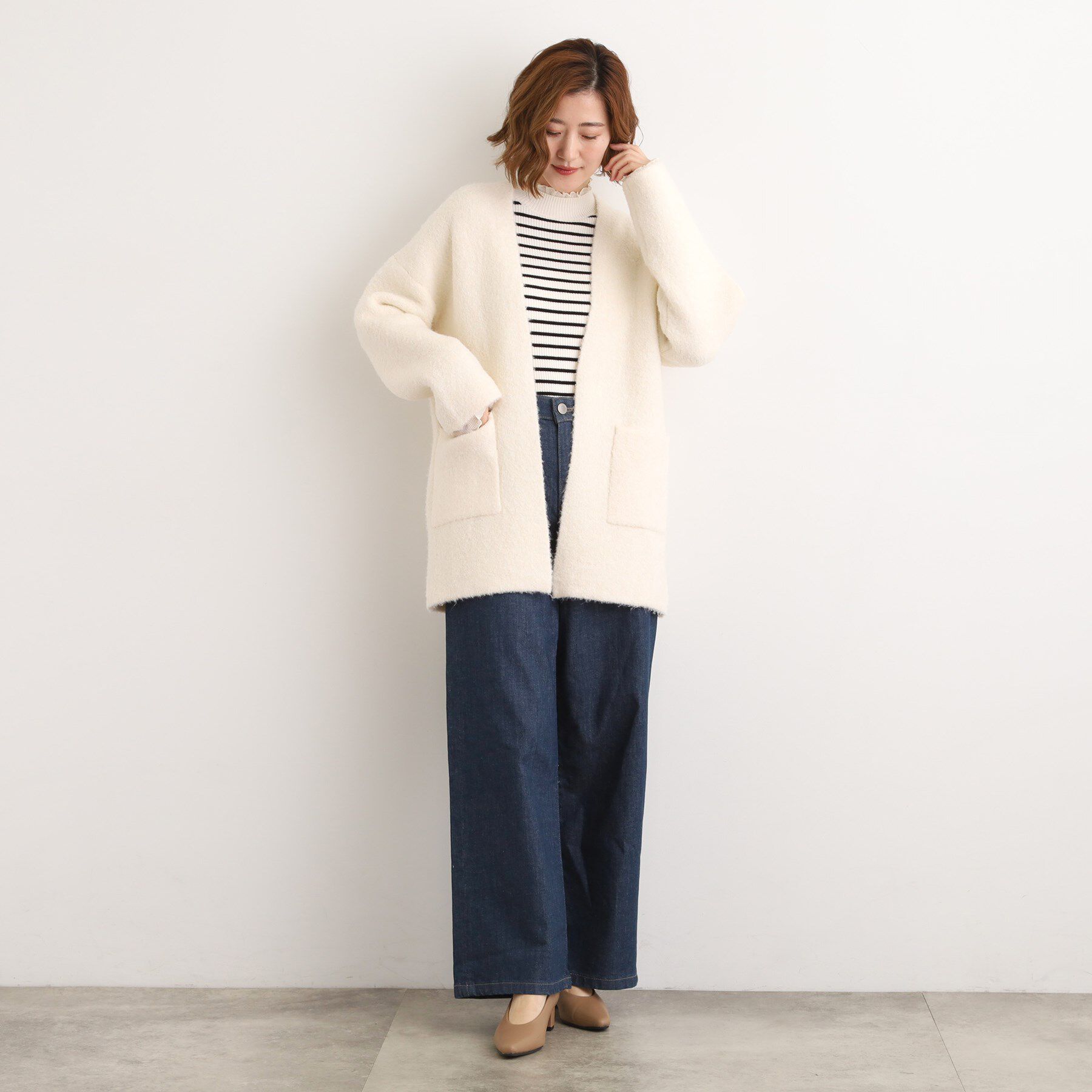 grove「軽やかに着流す　ブークレニットコーディガン」|カーディガン|