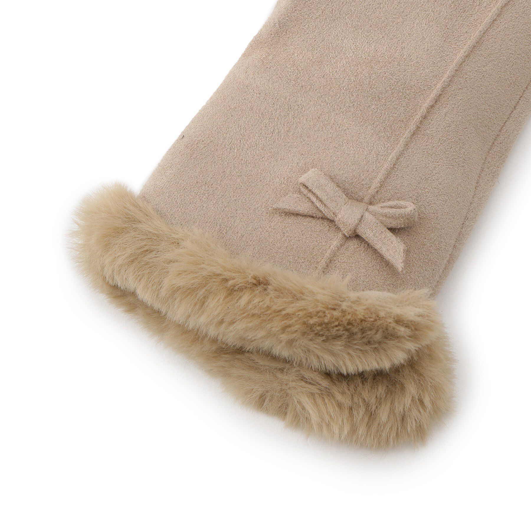 grove「ミニリボンリストフェイクファーグローブ」|手袋|