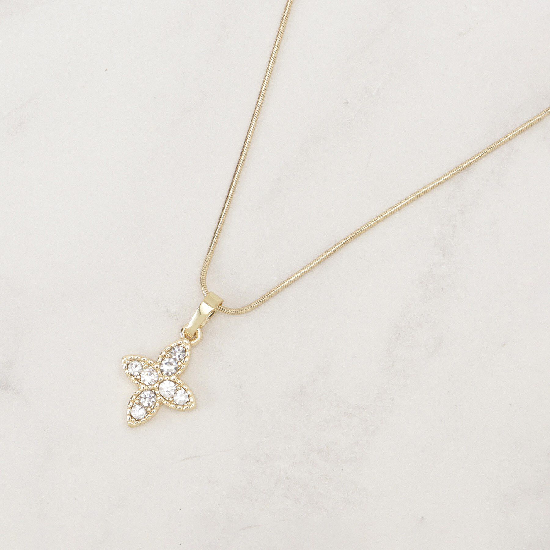 grove「フラワーモチーフショートネックレス」|ネックレス|