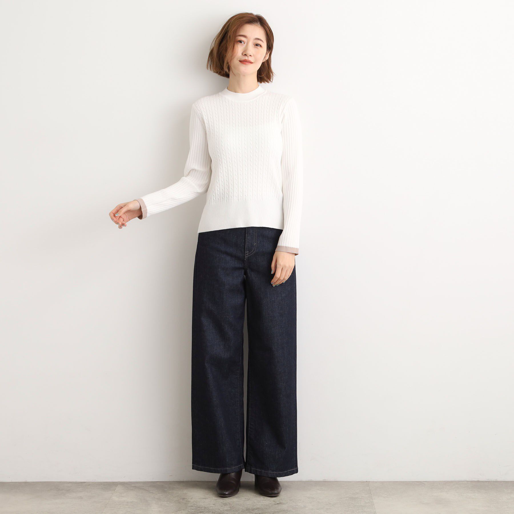 grove「袖口配色リブニット」|ニット・セーター|