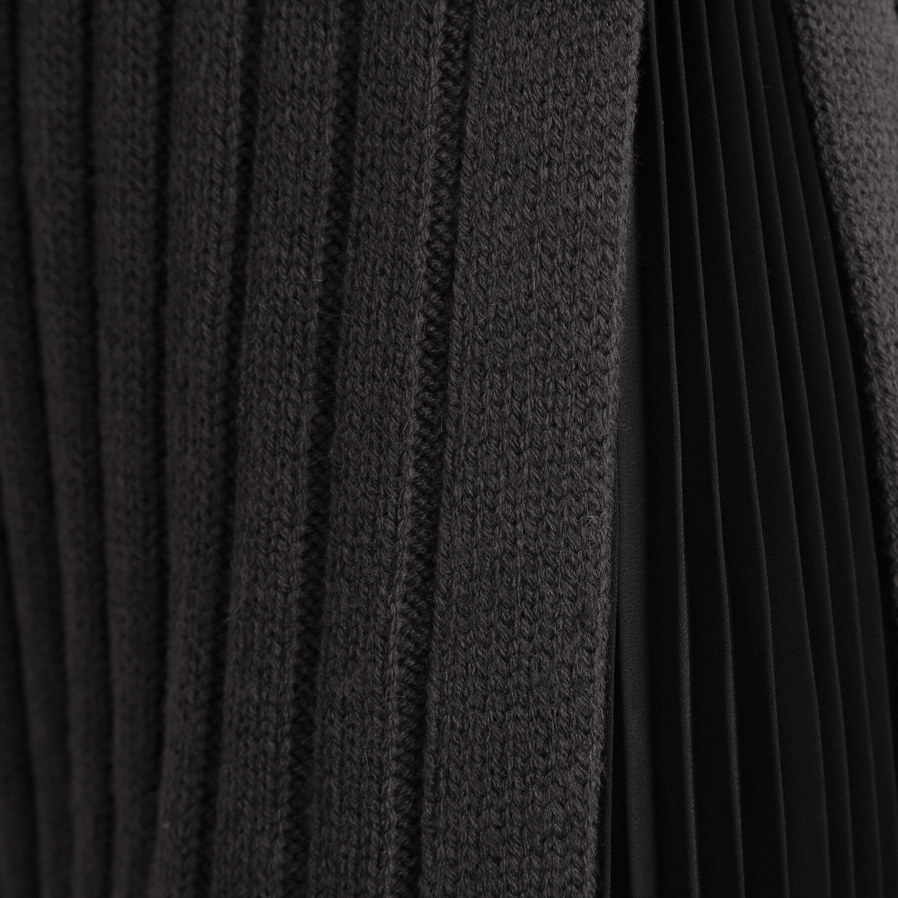 grove「【選べる着丈】配色サイドプリーツニットワンピース」|ワンピース|