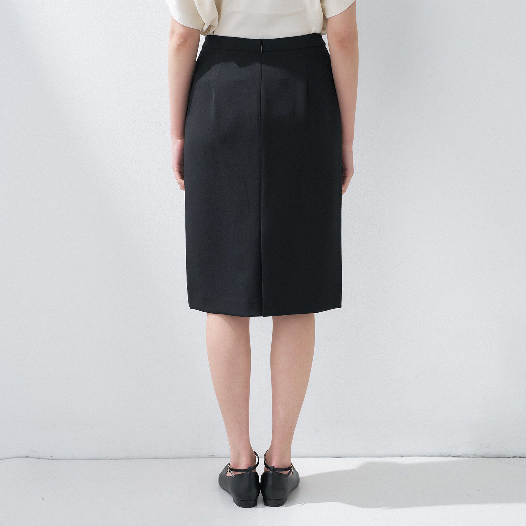 INDIVI「【定番スーツ／UVケア／イージーケア／洗える】ウール調ストレートスカート」|スーツ|