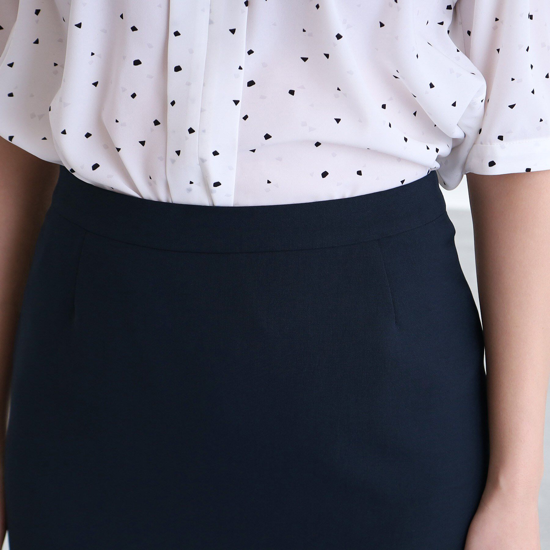 INDIVI「【定番スーツ／UVケア／イージーケア／洗える】ウール調ストレートスカート」|スーツ|