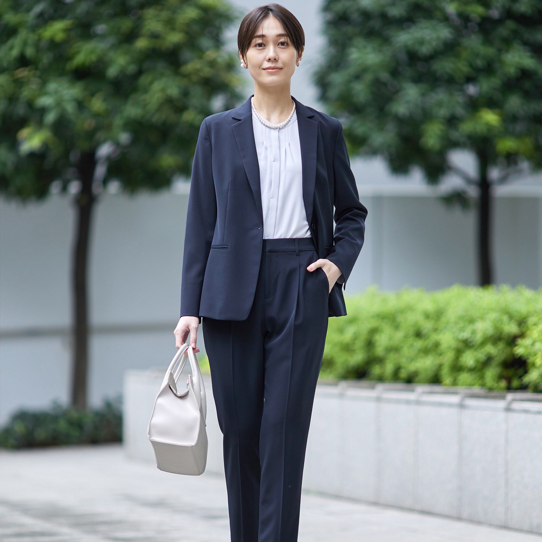 INDIVI「【洗える／UVケア／スーツ】ストレッチテーラードカラージャケット」|スーツ|