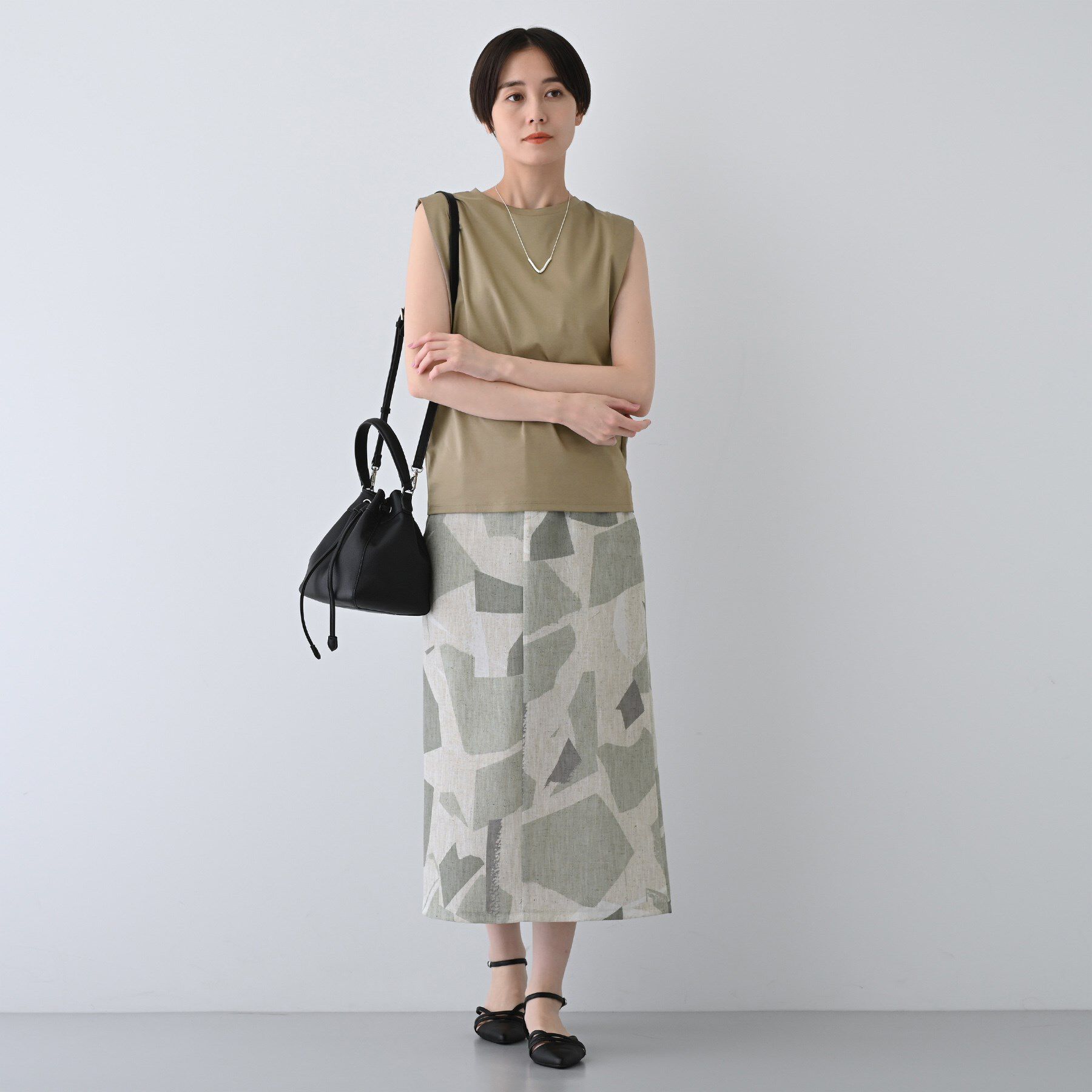 INDIVI「【洗える】きれいめノースリーブトップス」|Tシャツ・カットソー|