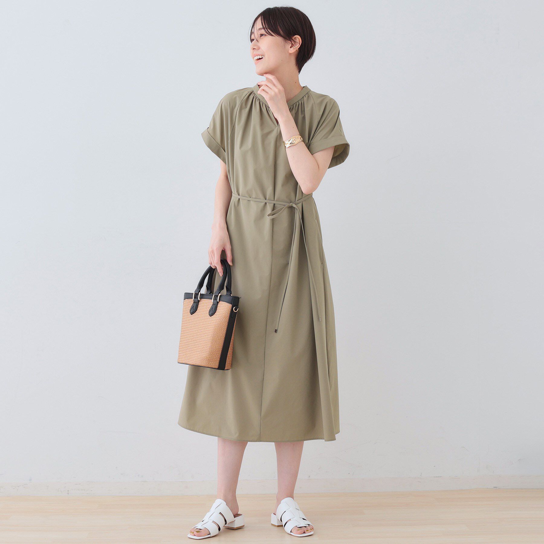 INDIVI「【通気性◎撥水／UV／接触冷感】アクティブワンピース」|ワンピース|