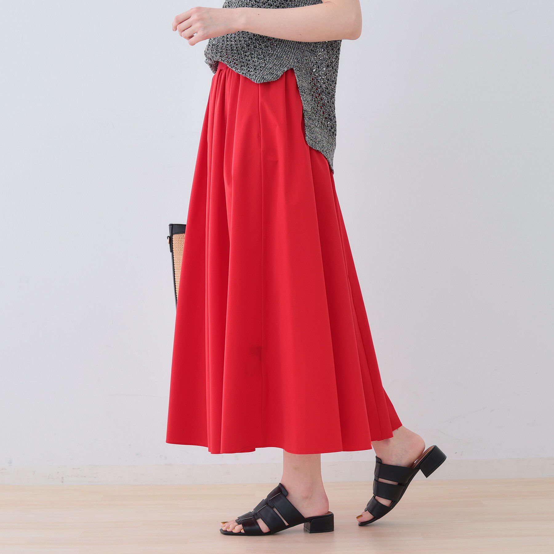 INDIVI「【通気性◎撥水／UVケア／SETUP可能】アクティブスカート」|スカート|