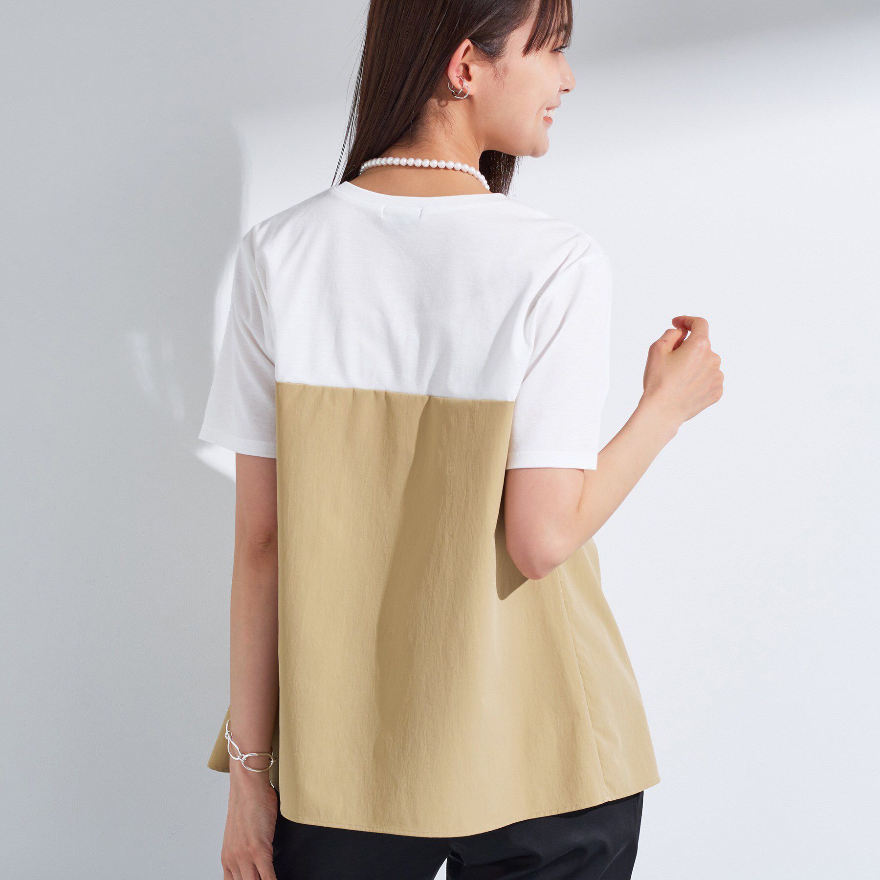 INDIVI「【洗える】ビスチェレイヤード風トップス」|Tシャツ・カットソー|