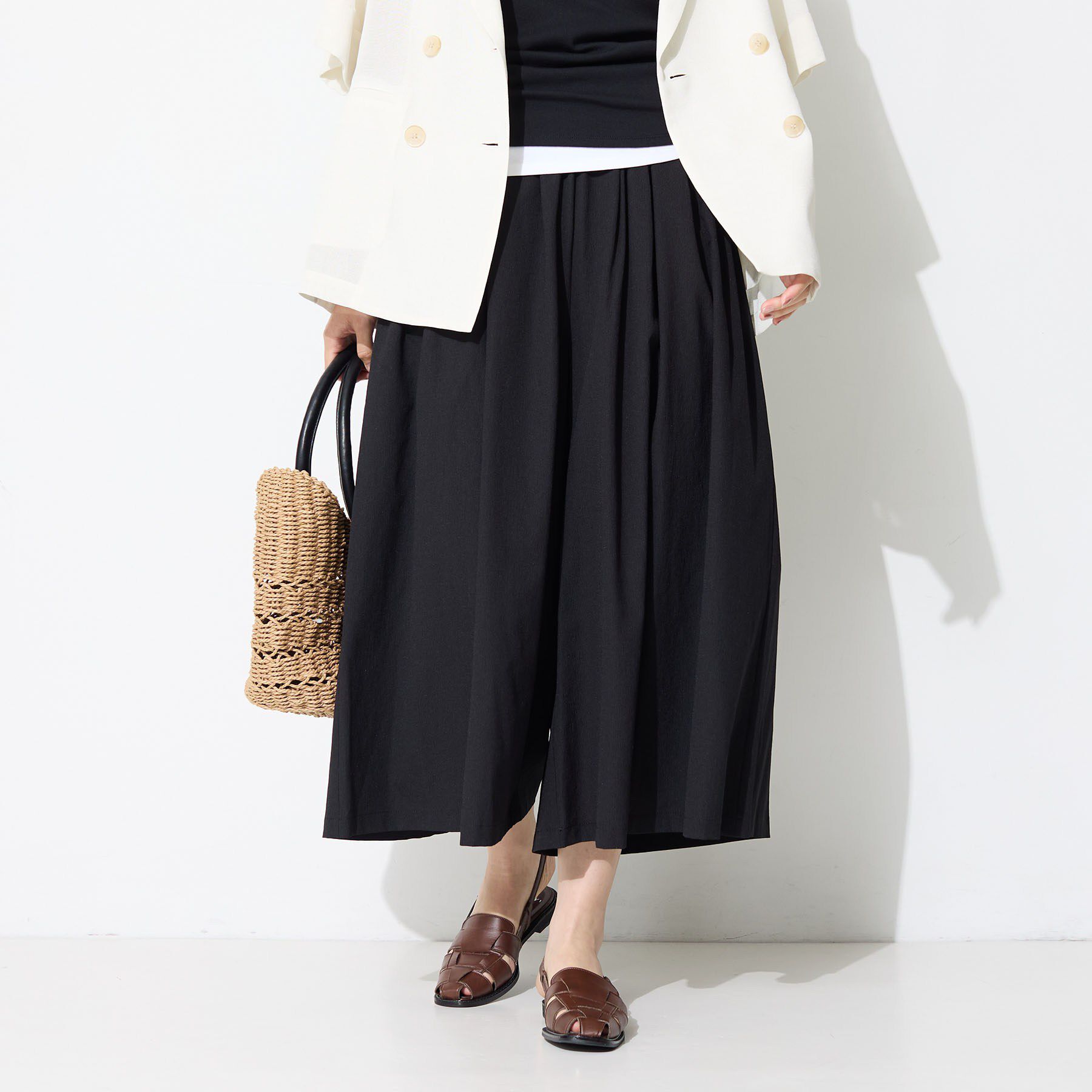 INDIVI「【クールエアー素材／UVケア／セットアップ可能】エアリーフレアパンツ」|その他|