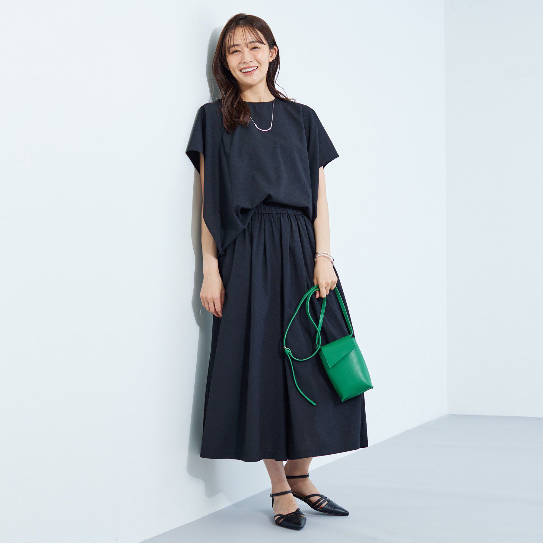 INDIVI「【クールエアー素材／UVケア／セットアップ可能】エアリーフレアパンツ」|その他|