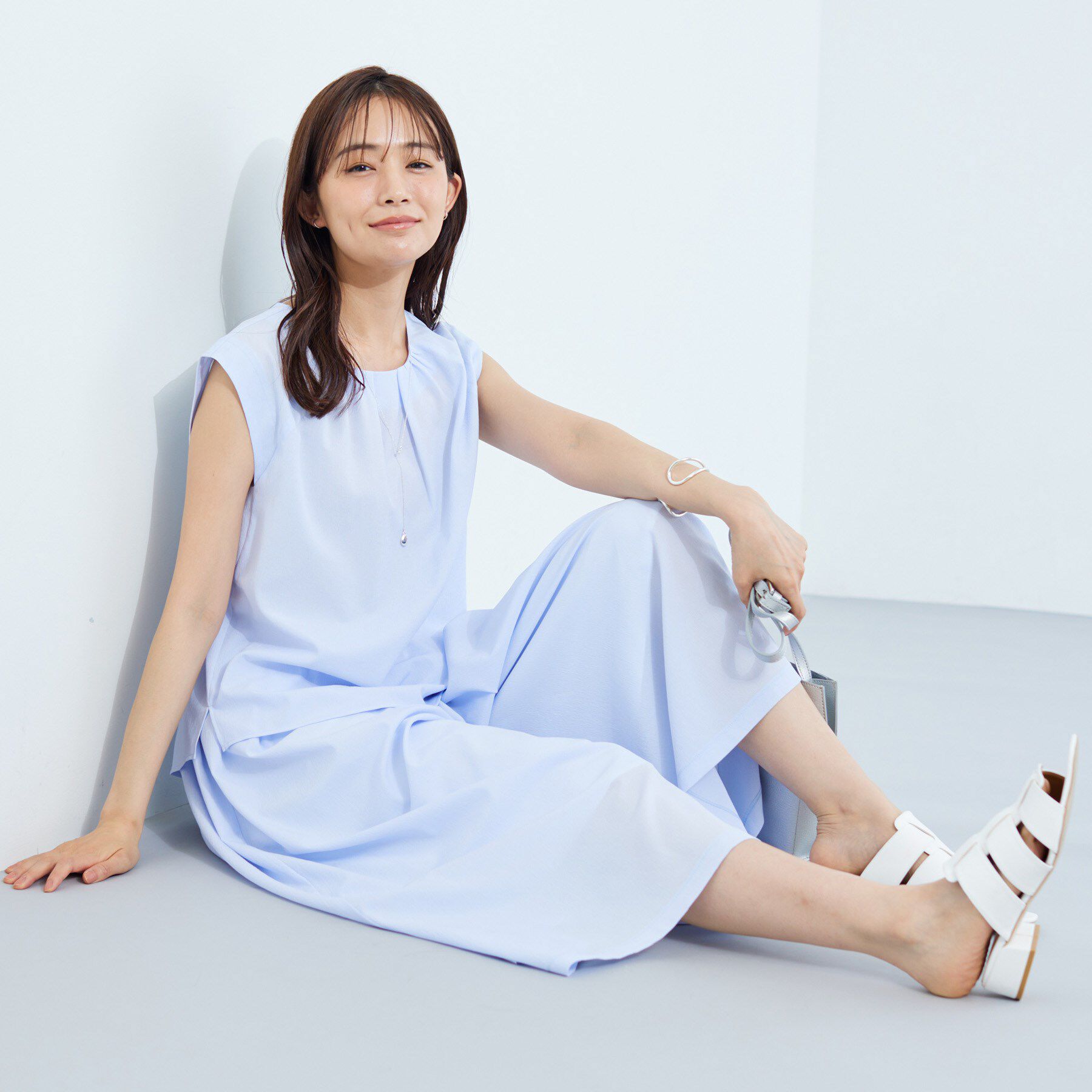 INDIVI「【クールエアー素材／UVケア／吸汗速乾】エアリータックブラウス」|シャツ・ブラウス|