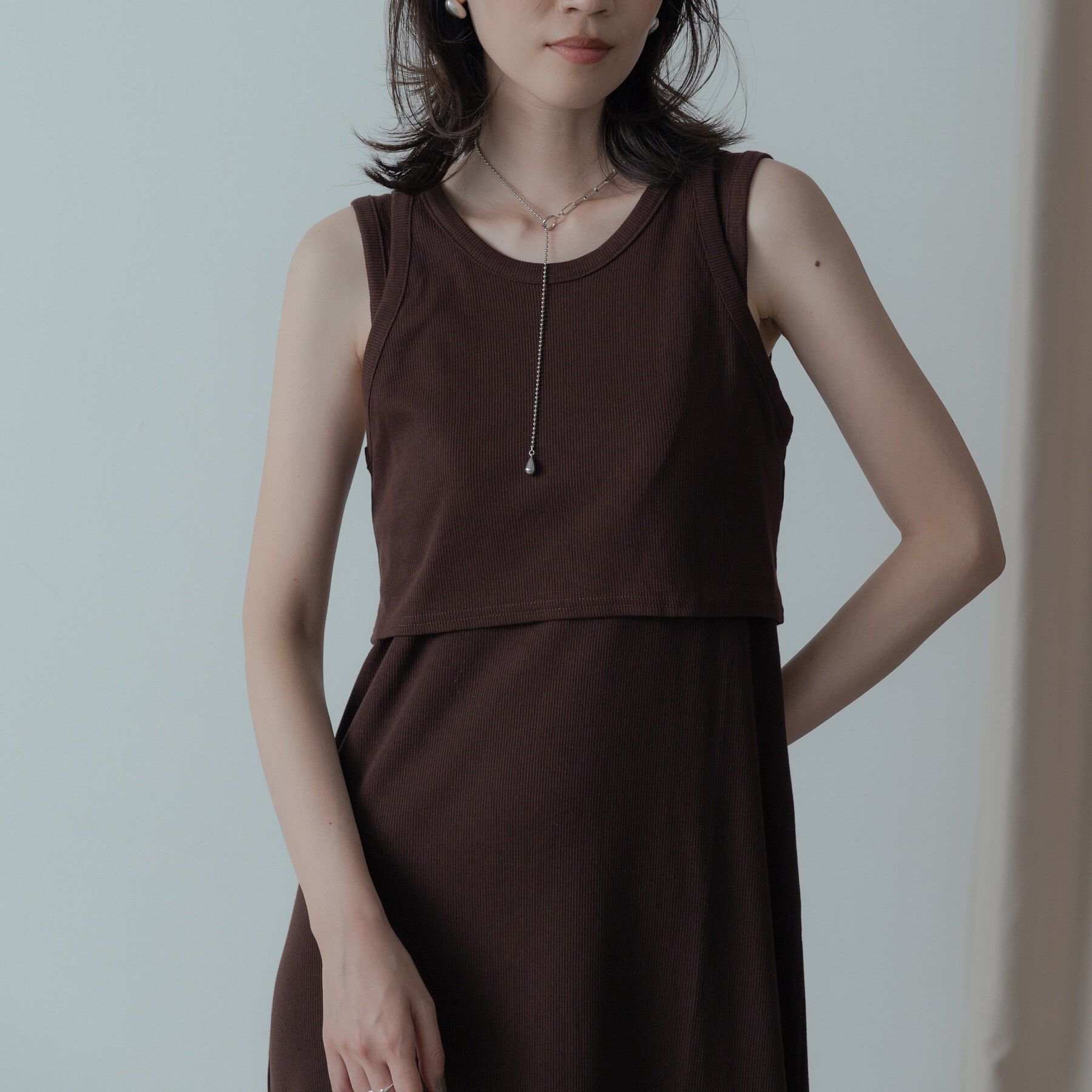 GALLEST「タンクトップレイヤードワンピース」|ワンピース|