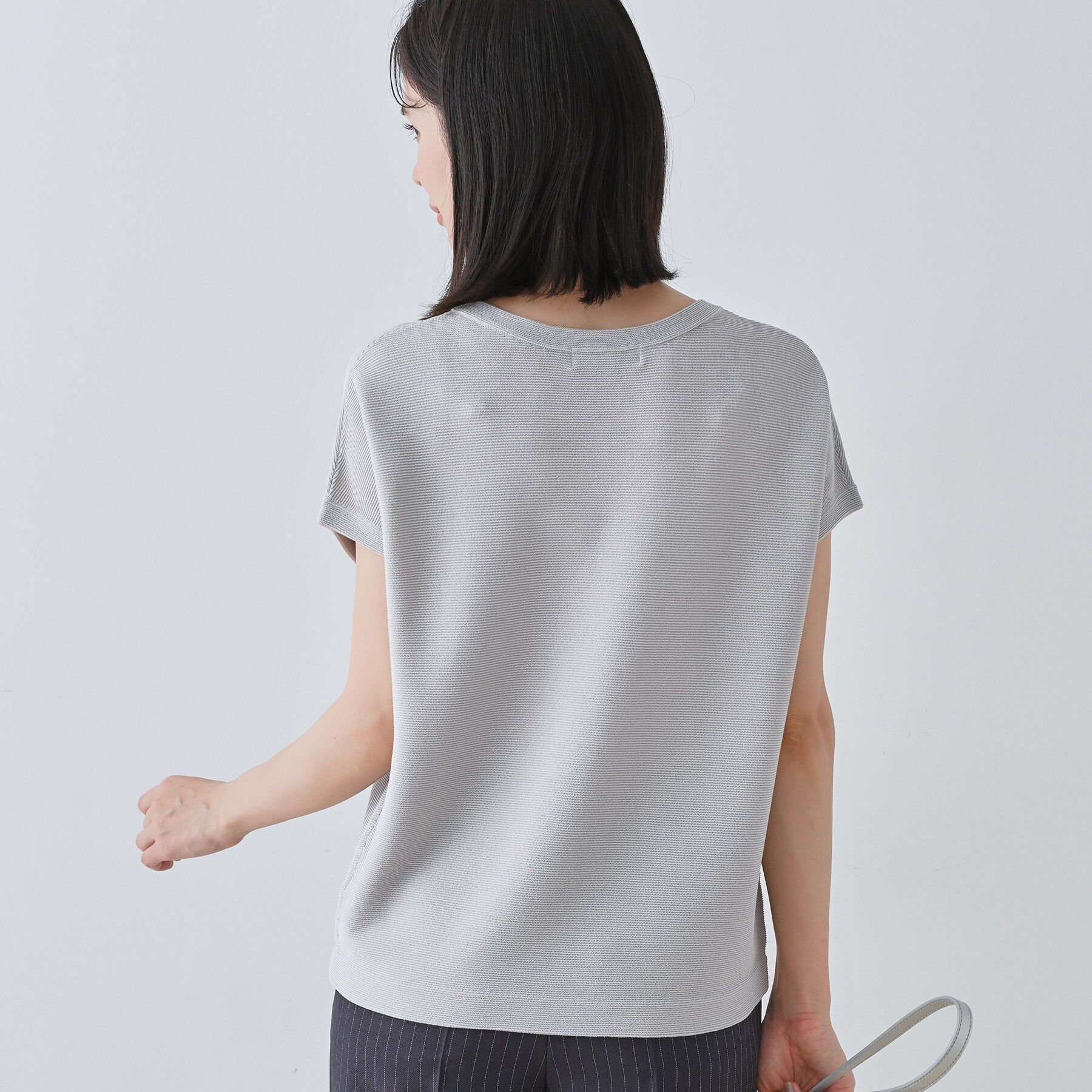 INDIVI「【洗える】きれいめVネックニット」|ニット・セーター|