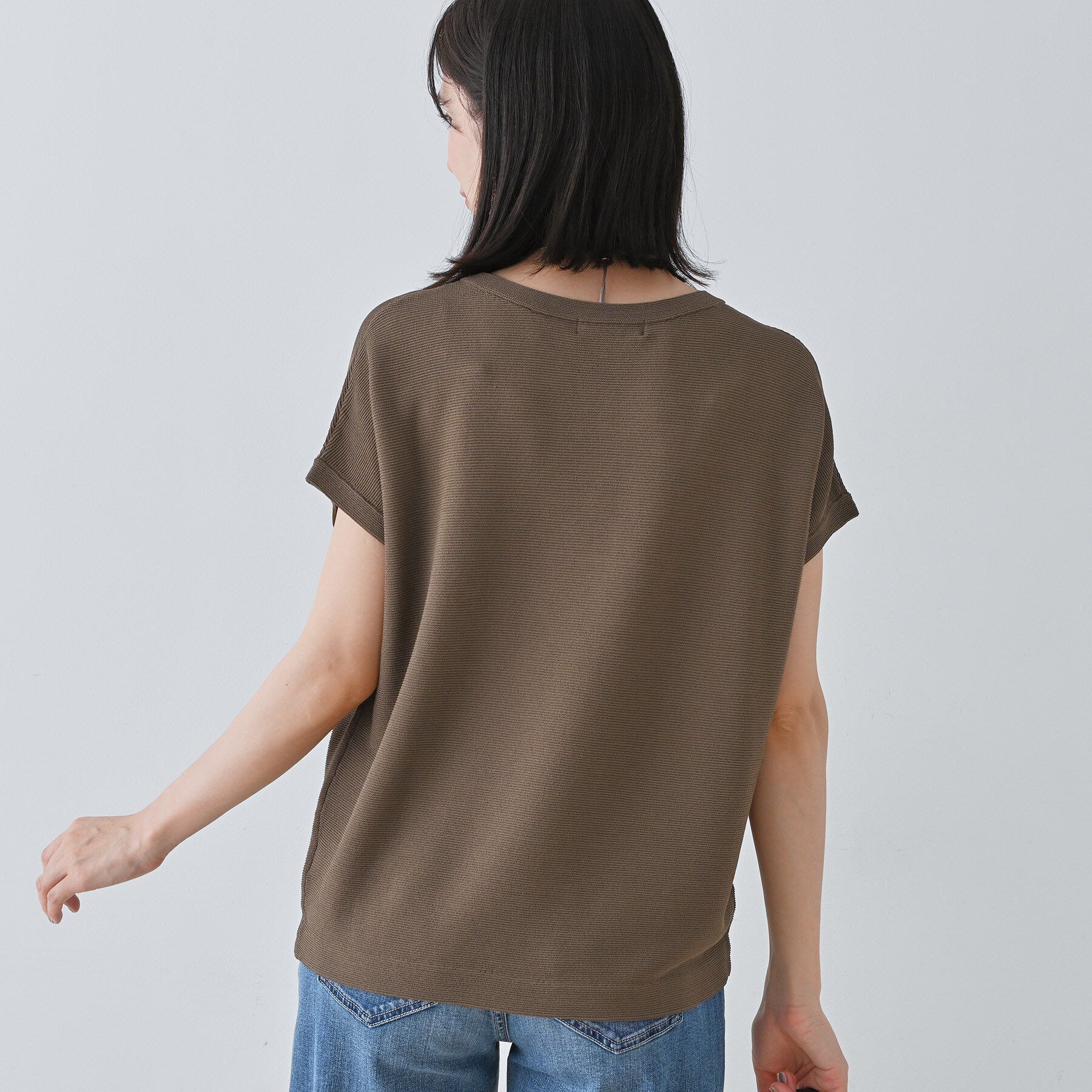 INDIVI「【洗える】きれいめVネックニット」|ニット・セーター|