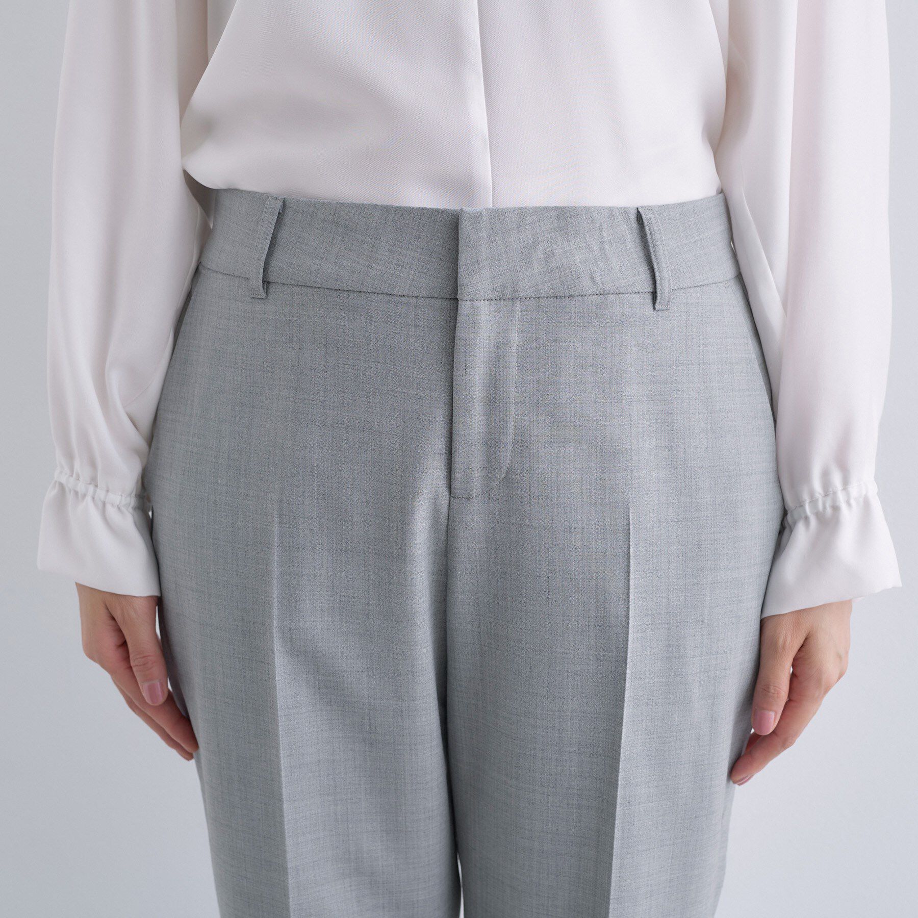 INDIVI「【褒められパンツ/ウール混】スティックパンツ」|その他|