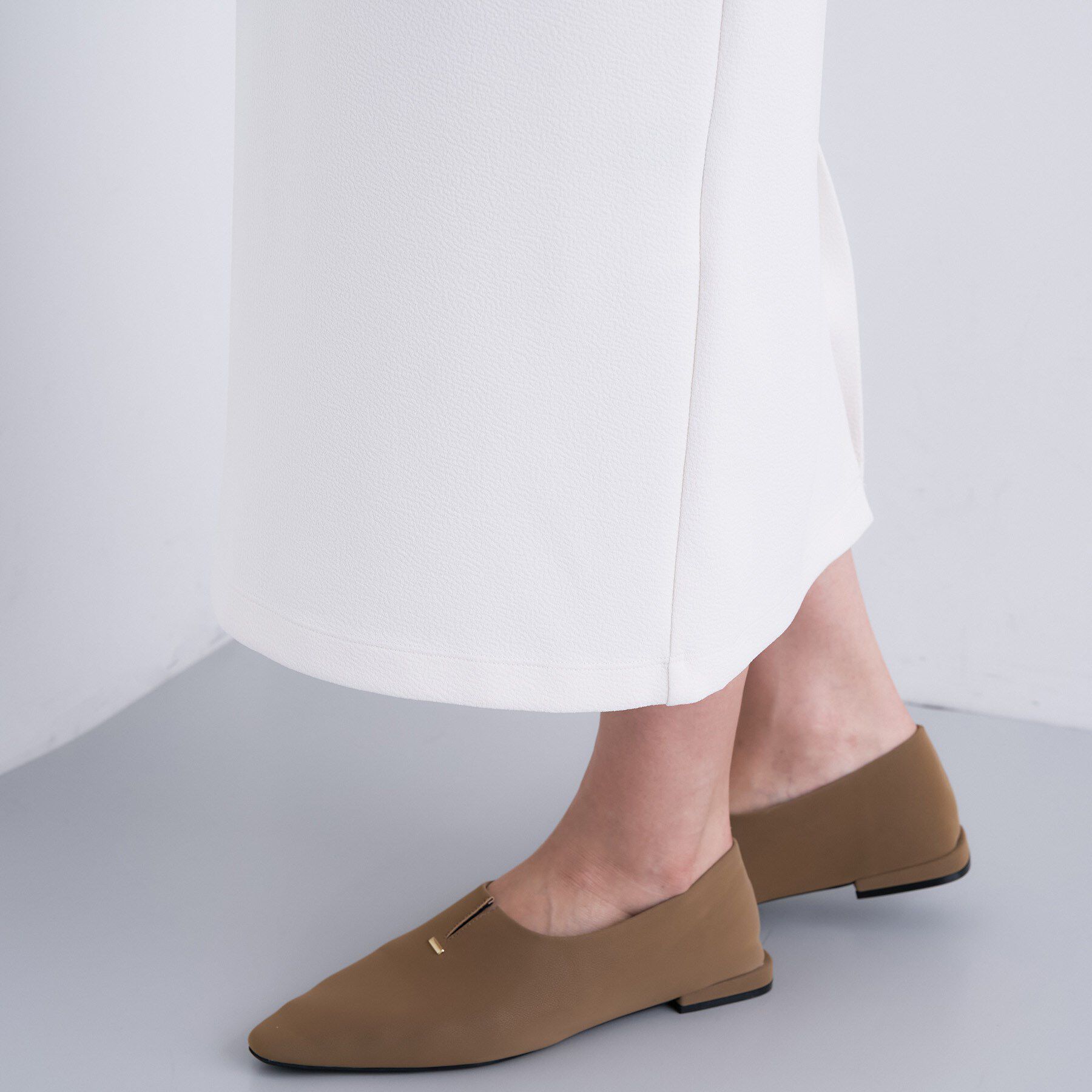 INDIVI「【SETUP可能／Iライン】ダンボールジャージスカート」|スカート|