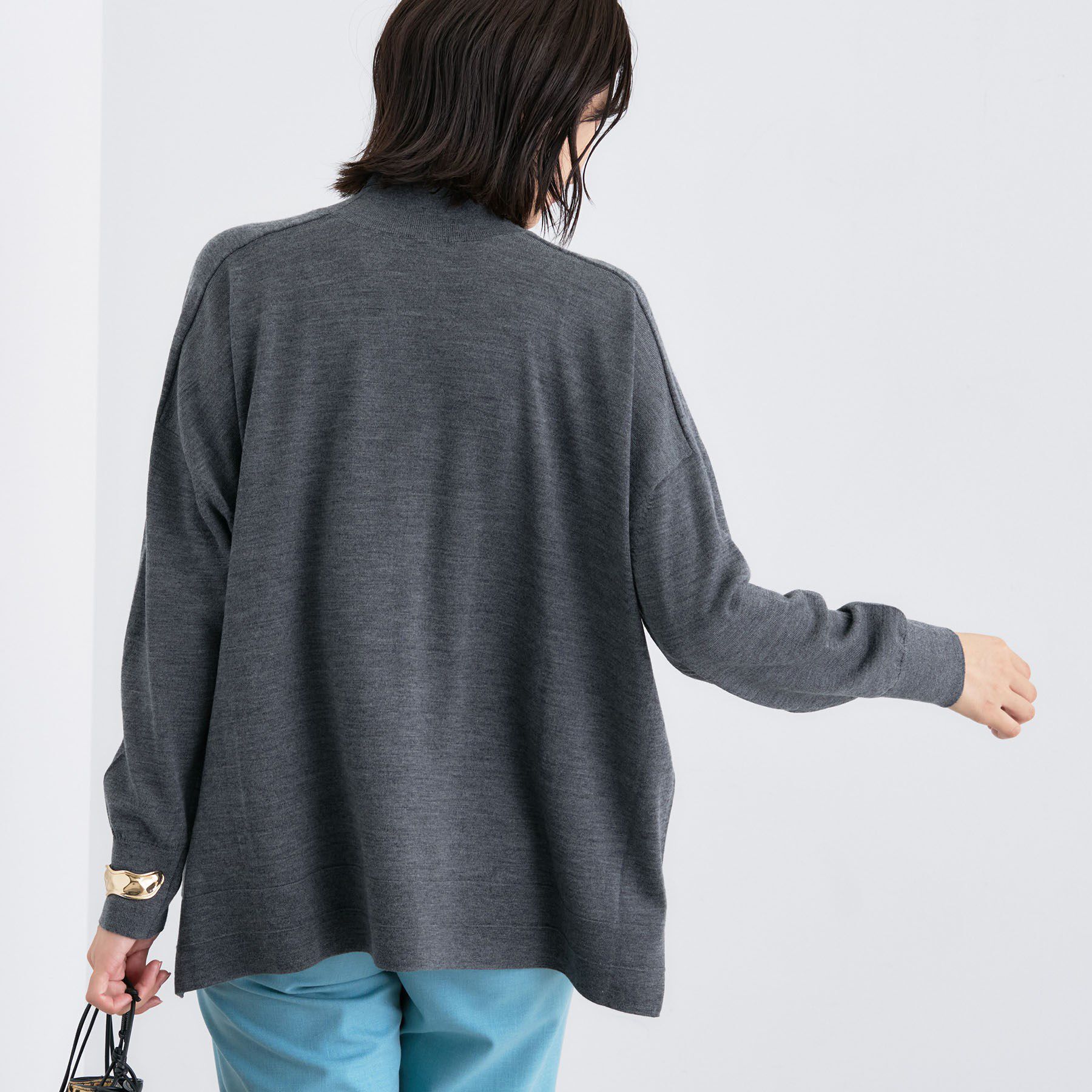 INDIVI「【洗える／毛玉になりにくい】エクストラファインウール ハイネックニット」|ニット・セーター|