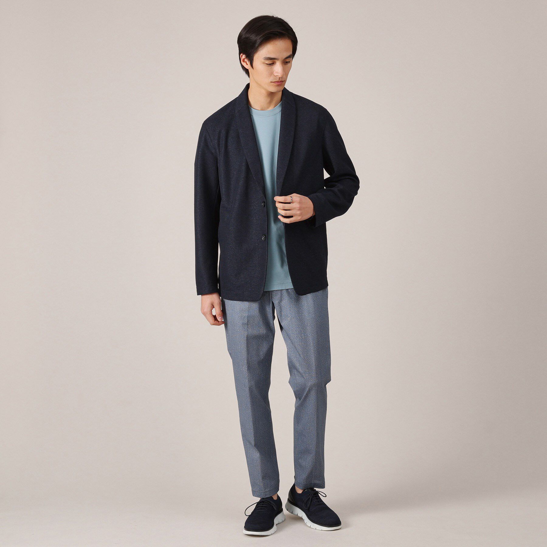 TAKEO KIKUCHI「【抗菌防臭】尾州リネンブレンド ドビーメッシュ カーディガン」|カーディガン|
