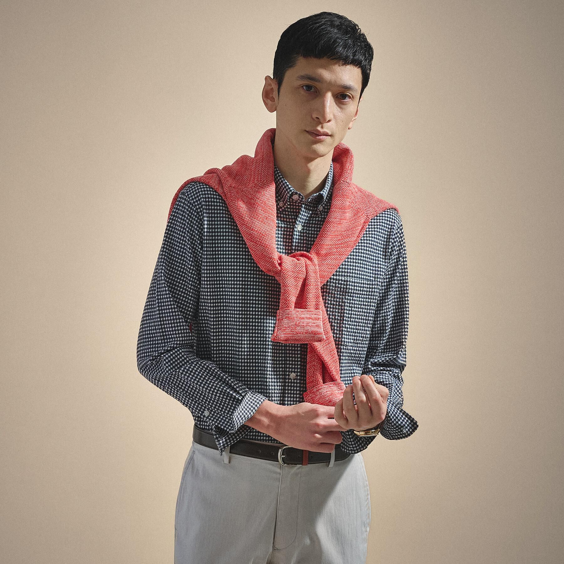 TAKEO KIKUCHI「【抗菌防臭/シーズンレス】シアサッカーギンガムチェック ストレッチシャツ」|シャツ・ブラウス|