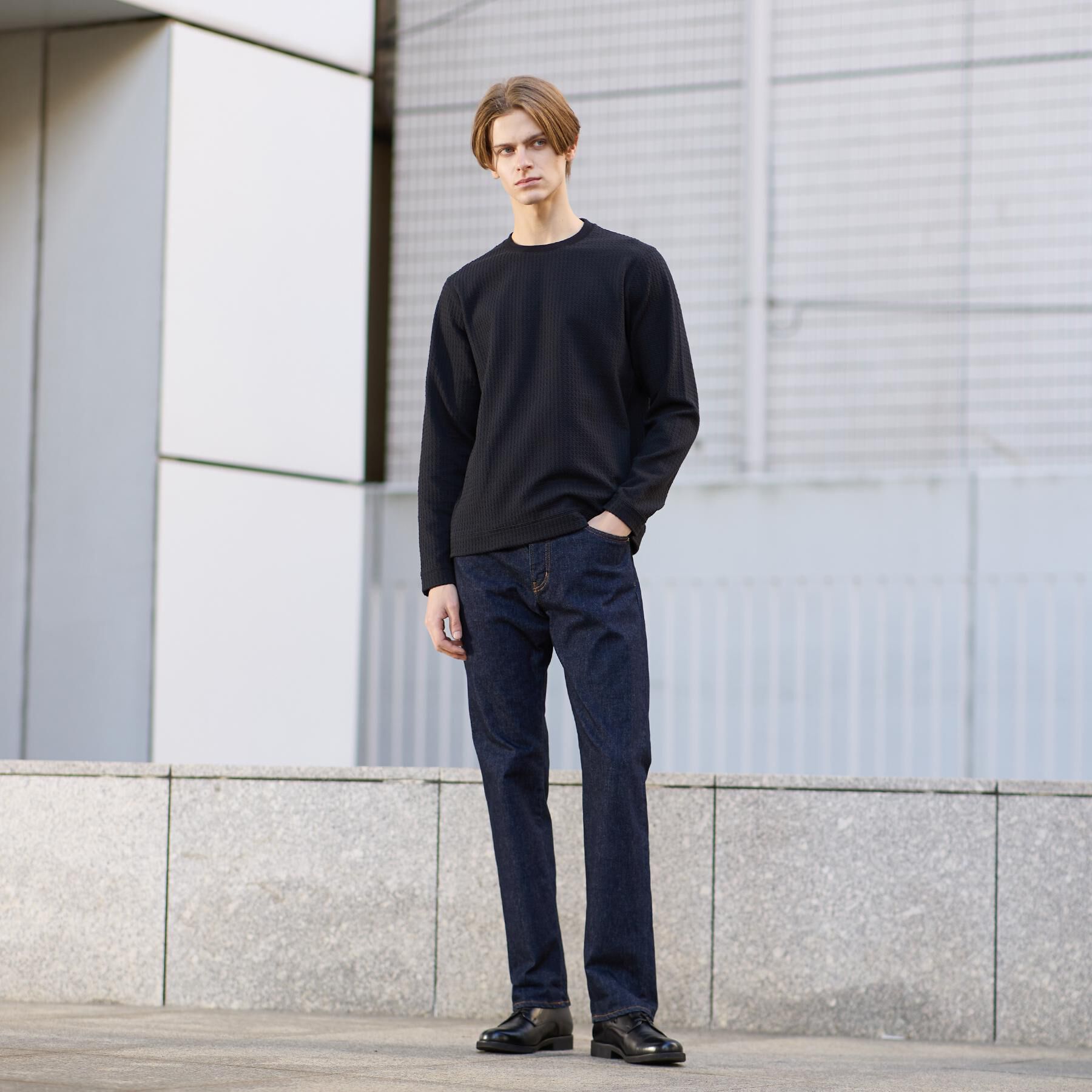 TAKEO KIKUCHI「千鳥柄 ストレッチ プルオーバー」|Tシャツ・カットソー|