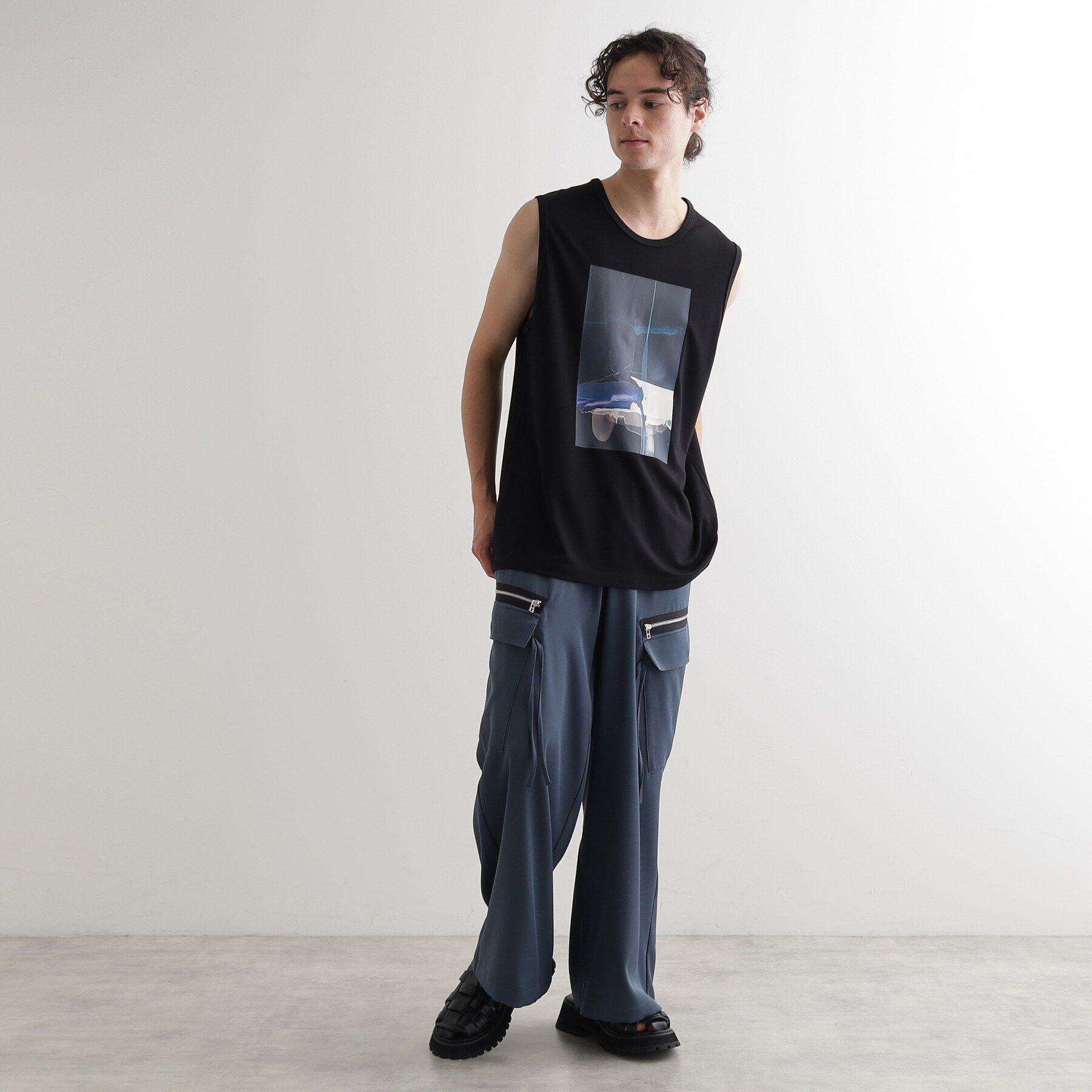 tk.TAKEO KIKUCHI「ウォーターグラフィックノースリーブ」|Tシャツ・カットソー|