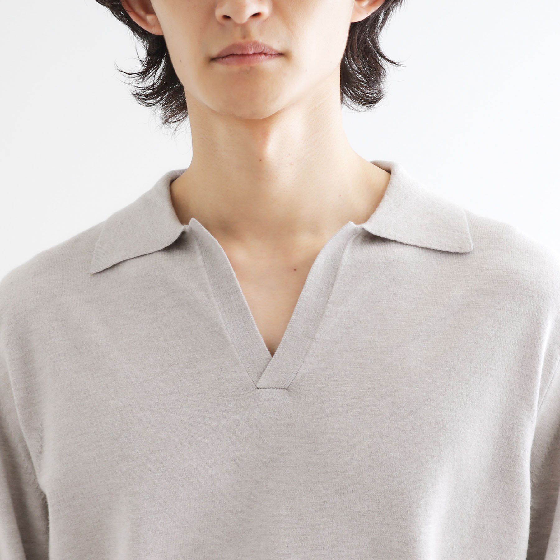 tk.TAKEO KIKUCHI「ハイゲージスキッパーコンパクトポロニット」|ニット・セーター|