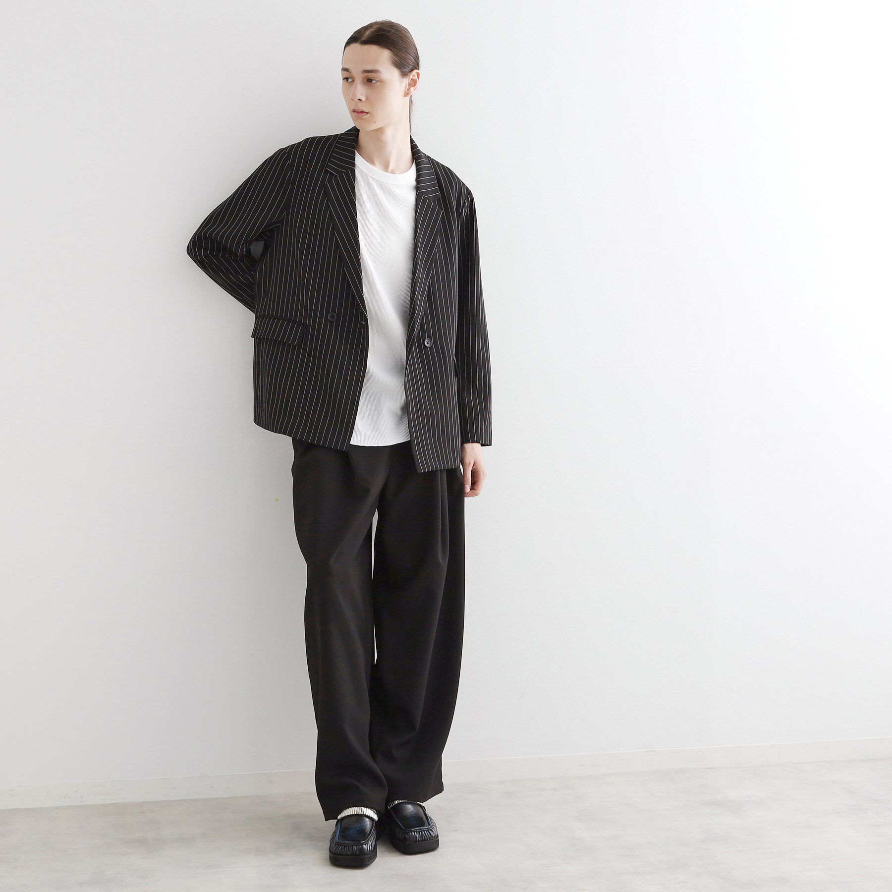 tk.TAKEO KIKUCHI「【セットアップ対応】ピンストライプルーズジャケット」|テーラードジャケット|
