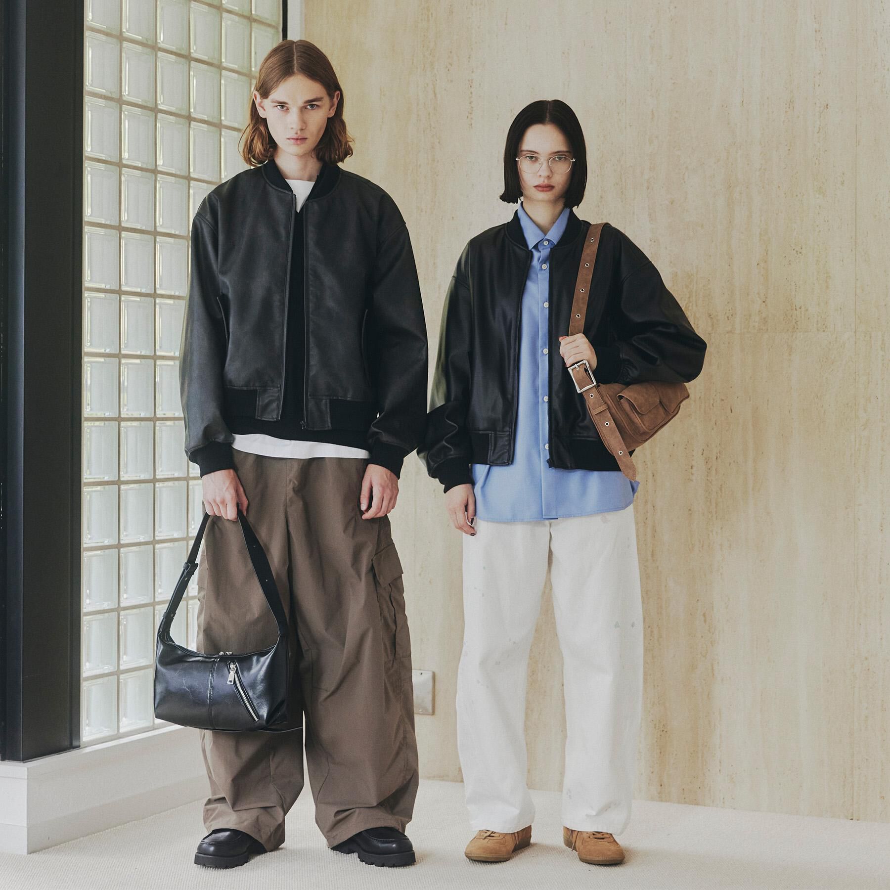 tk.TAKEO KIKUCHI「シンセティックレザー MA－1」|ブルゾン・スタジャン|