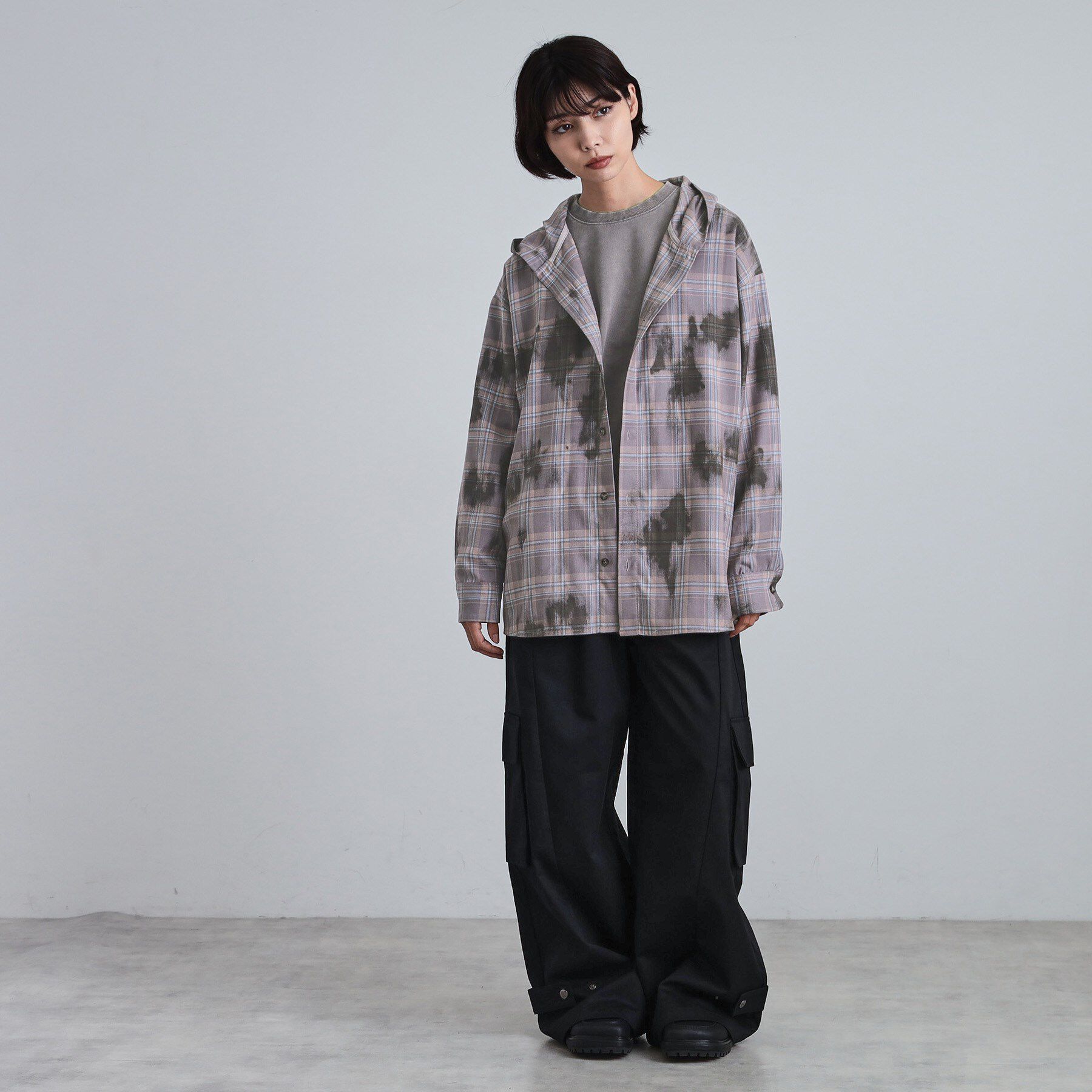 tk.TAKEO KIKUCHI「ヴィンテージフードチェックシャツ」|シャツ・ブラウス|