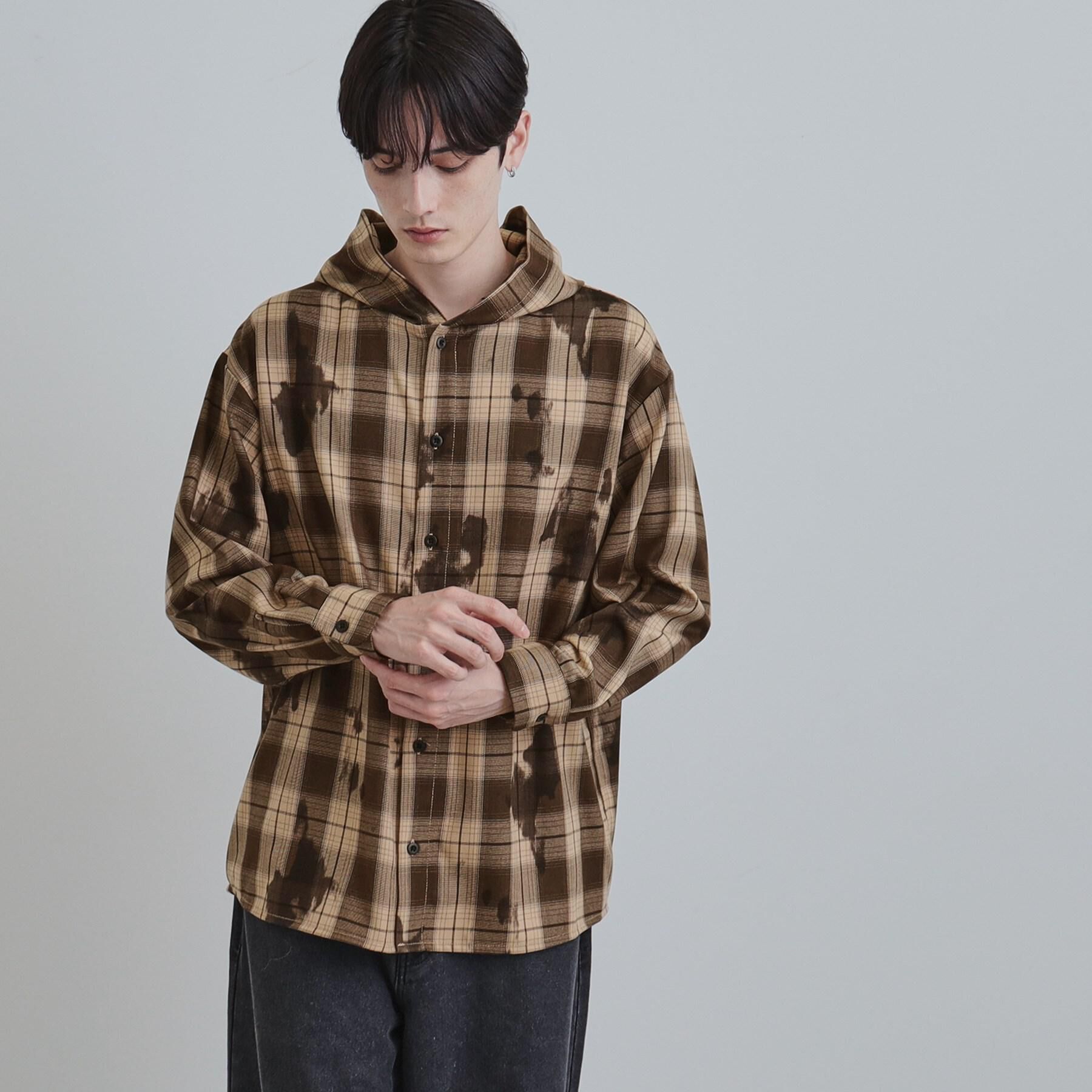 tk.TAKEO KIKUCHI「ヴィンテージフードチェックシャツ」|シャツ・ブラウス|