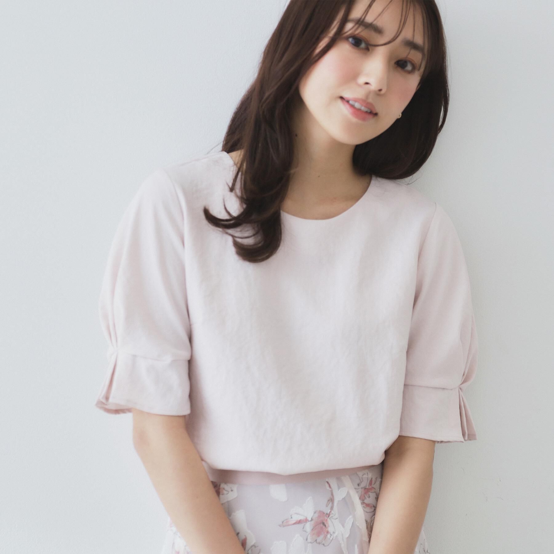 index「《8色展開/XS-LLサイズ》タックパフスリーブブラウス【洗濯機洗い可/吸水速乾/防シワ/抗ピル】」|シャツ・ブラウス|