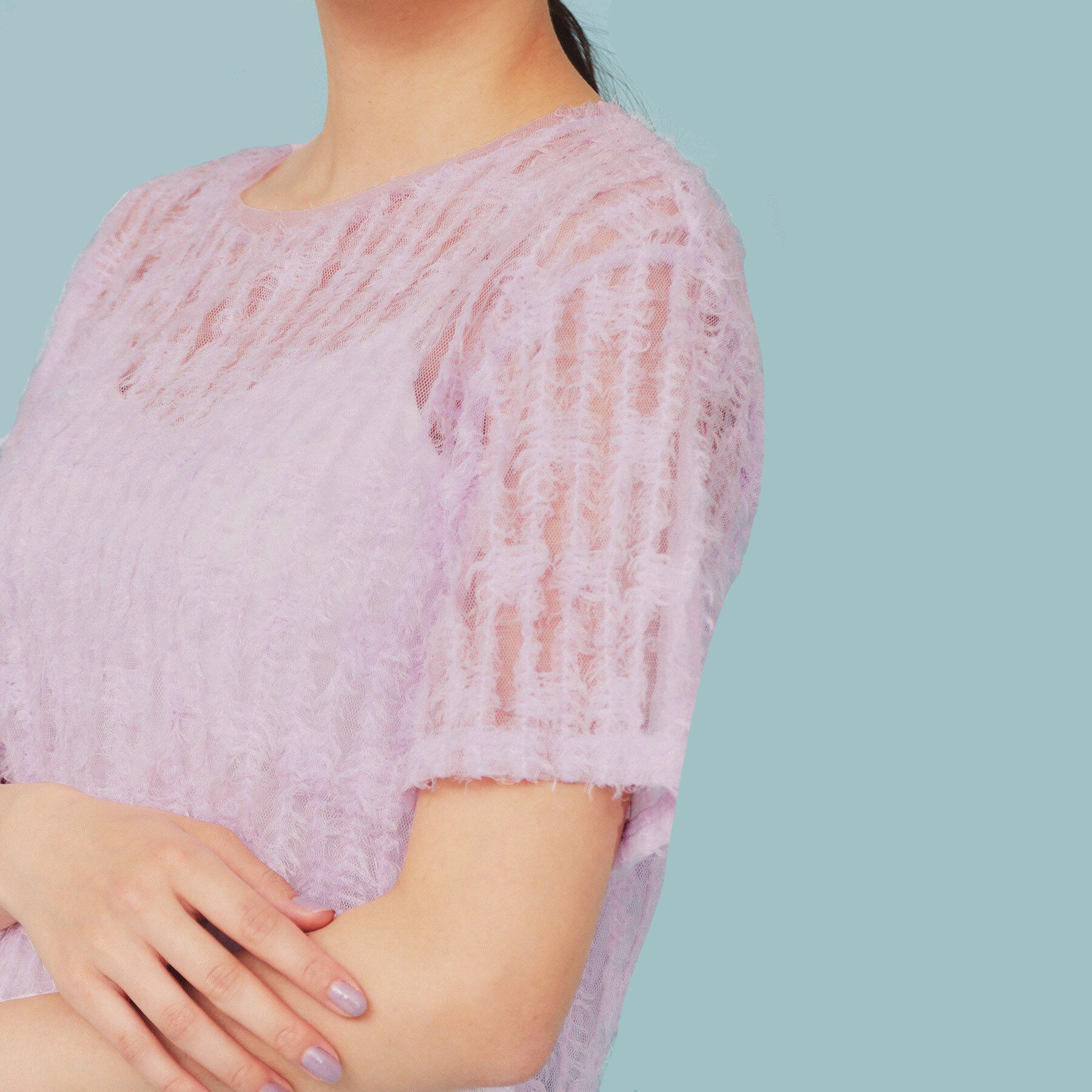 index「チュールフリンジシアートップス【洗える】」|Tシャツ・カットソー|