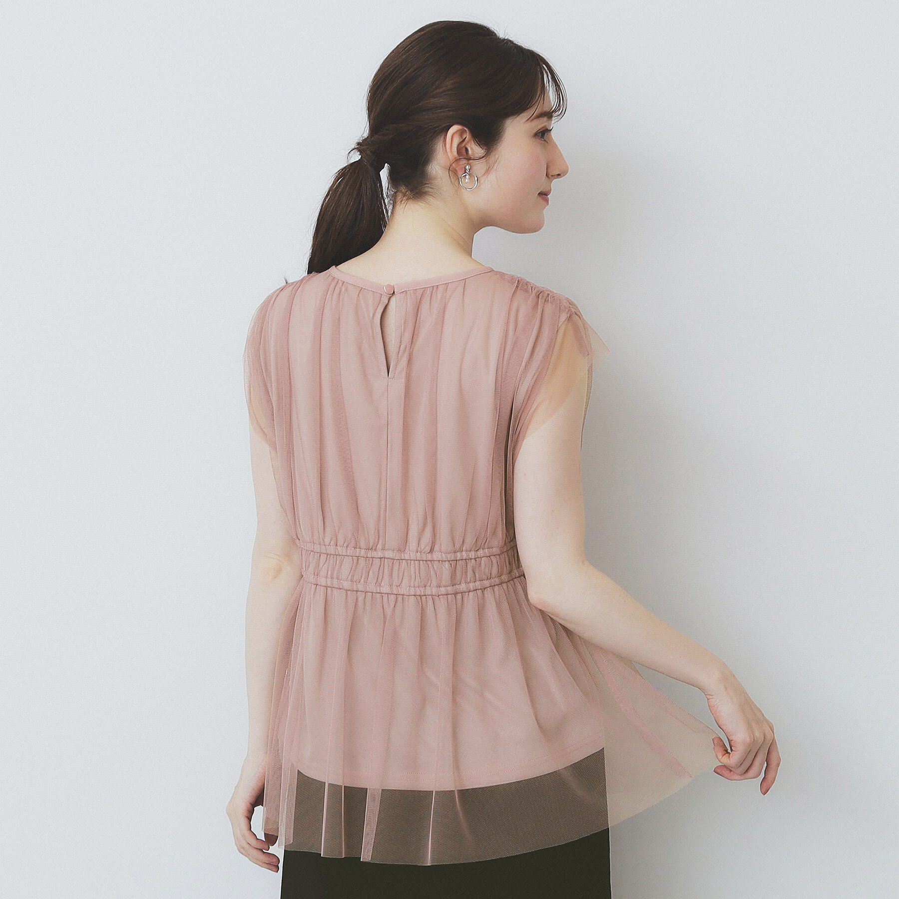 index「チュールレイヤードペプラムブラウス【洗濯機洗い可】」|シャツ・ブラウス|