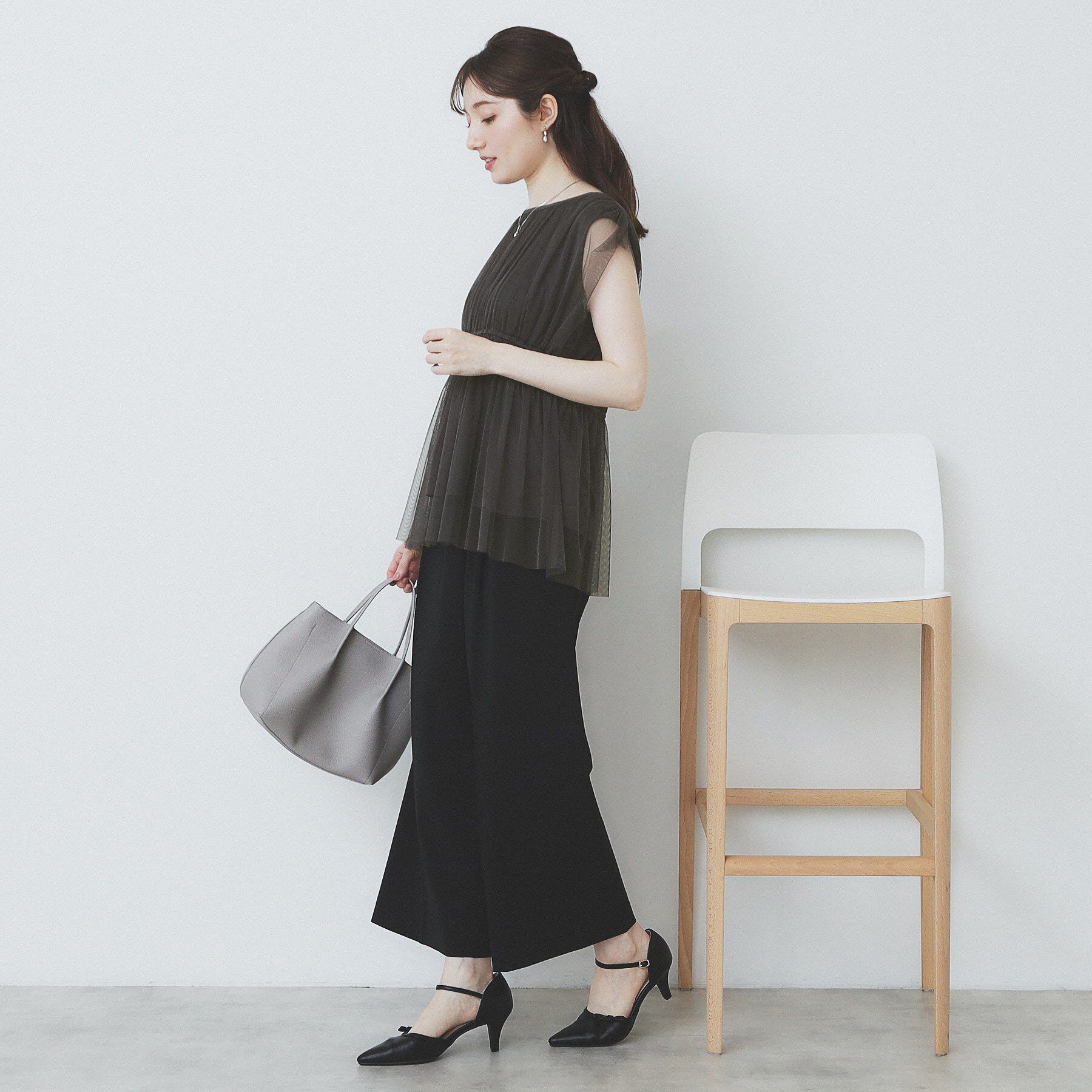 index「チュールレイヤードペプラムブラウス【洗濯機洗い可】」|シャツ・ブラウス|