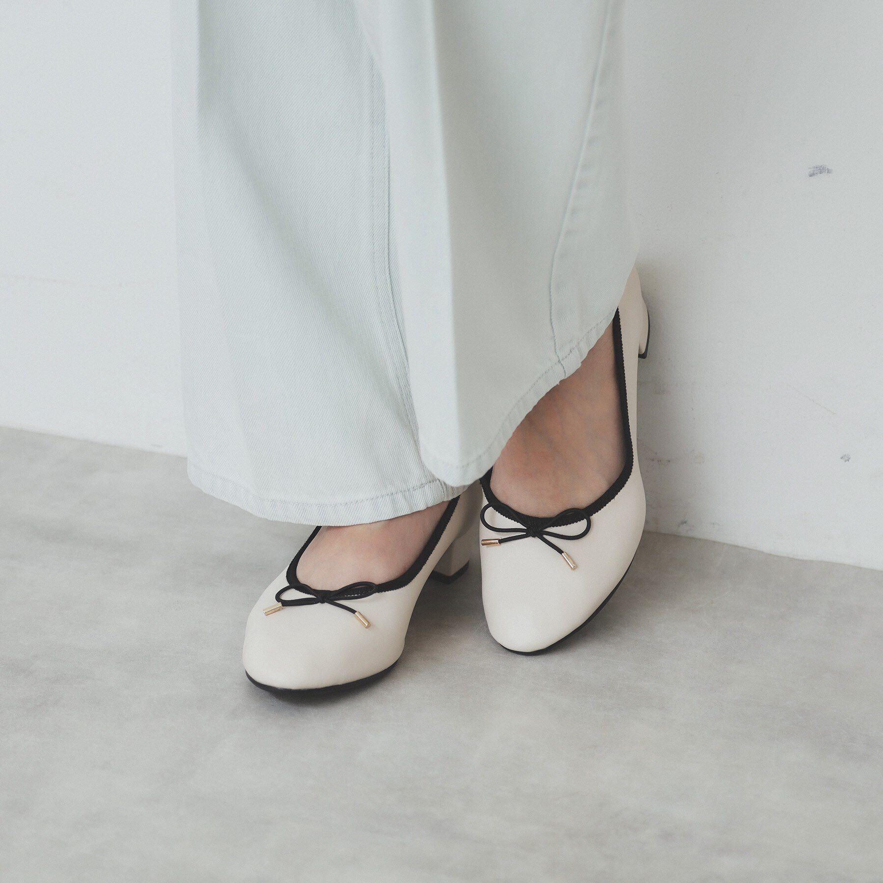 index「ラウンドトゥヒールバレエシューズ」|パンプス|