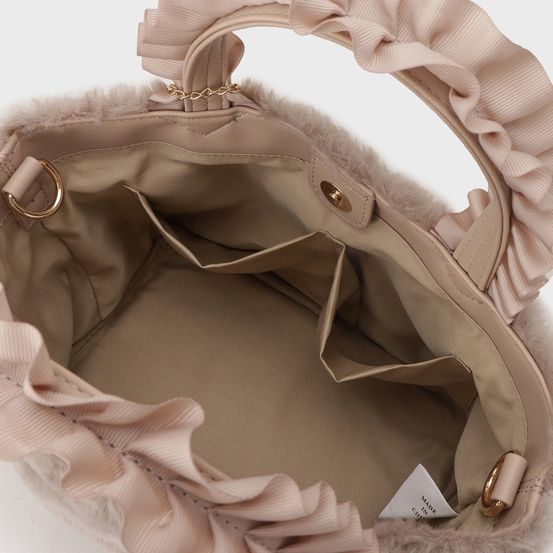 index「フリルハンドル フェイクファーミドルトートバッグ」|トートバッグ|