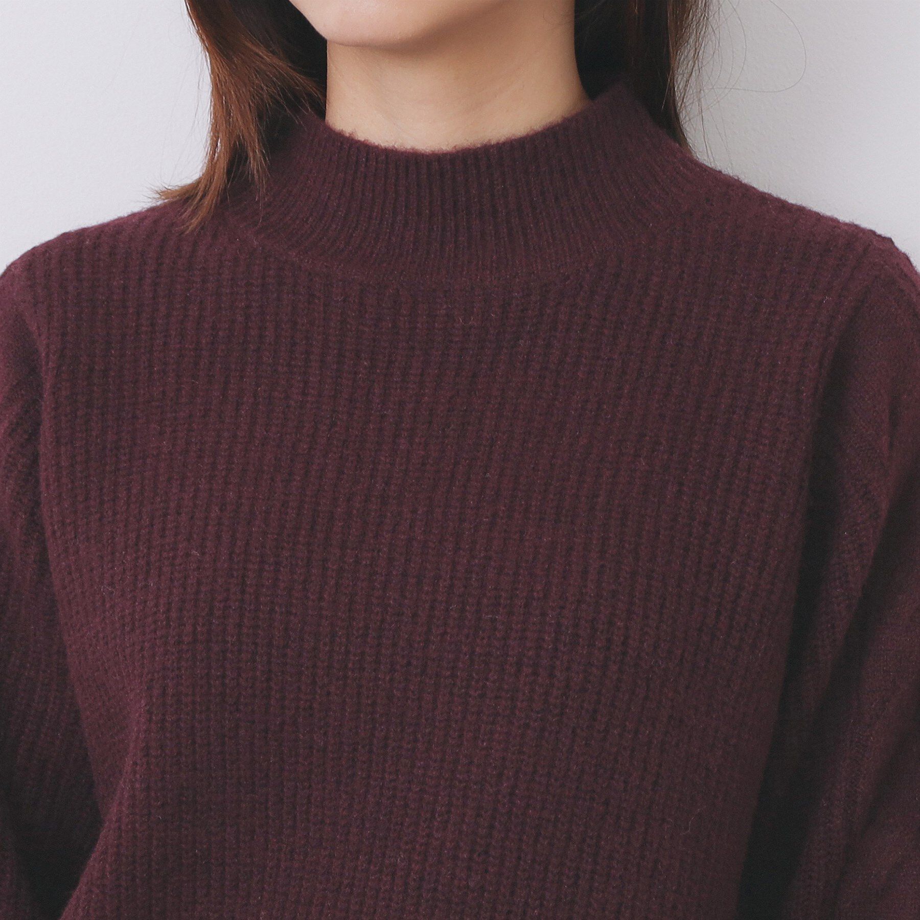 index「ウール混ケーブルスリーブミニワンピース【洗濯機OK】」|ワンピース|