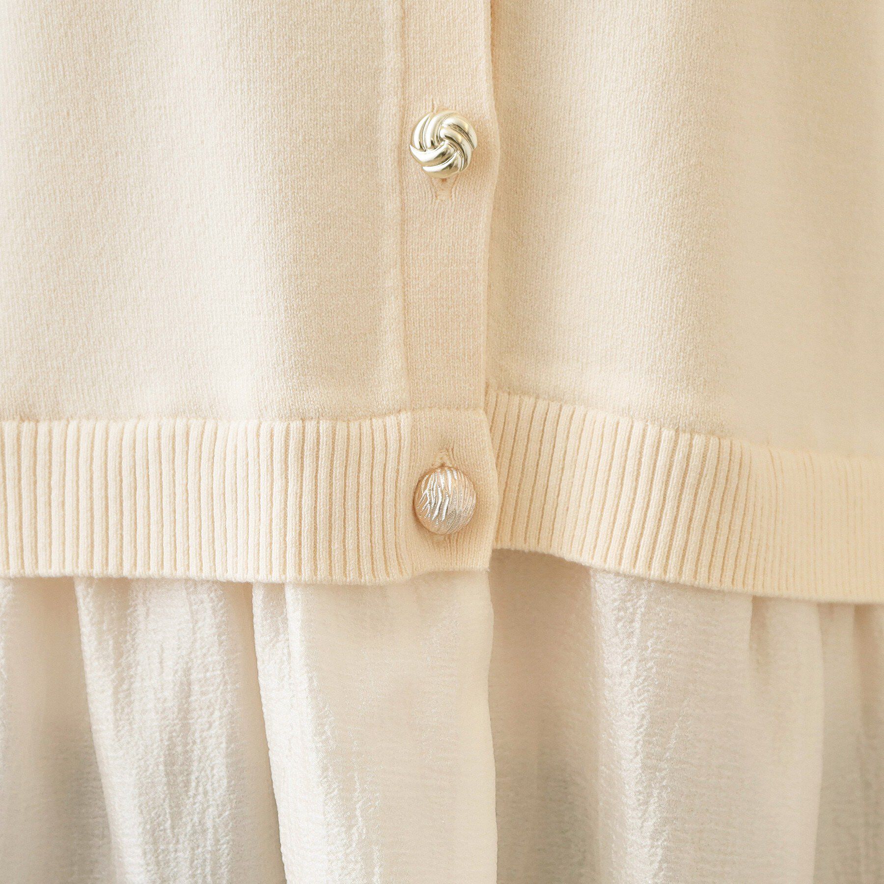 index「ペプラムレイヤード多釦カーディガン【洗濯機OK】」|カーディガン|