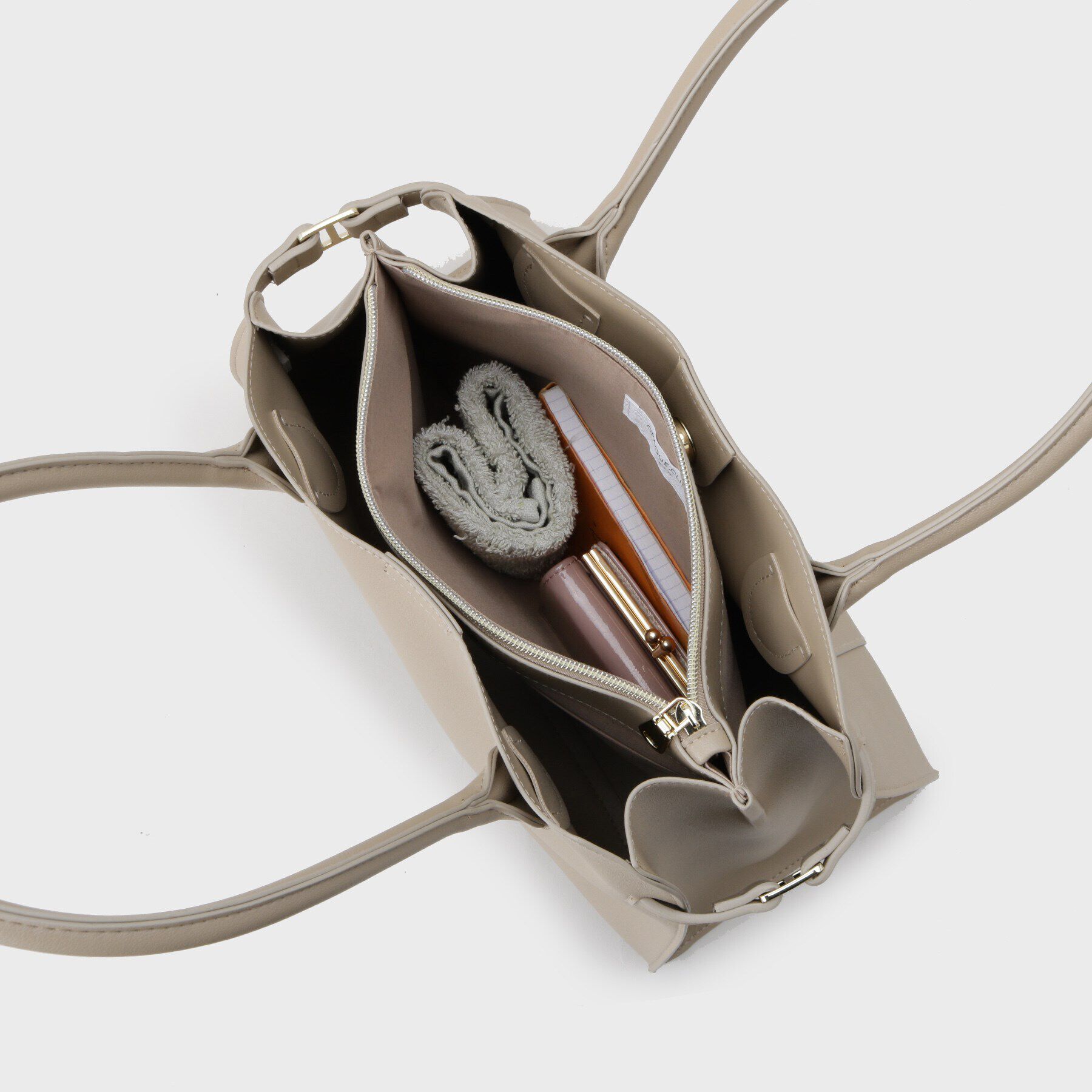 OPAQUE.CLIP「スムース合皮デザインミドルボストンバッグ」|ボストンバッグ|