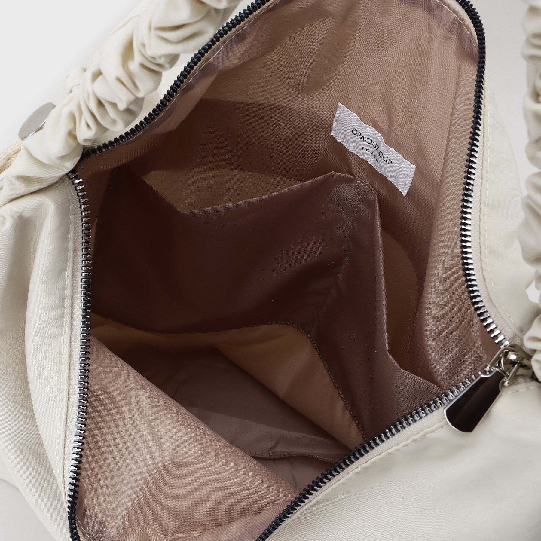 OPAQUE.CLIP「【2WAY／A4サイズ対応】ドロストギャザーフリルハンドルワンショルダーバッグ」|ショルダー・メッセンジャー|