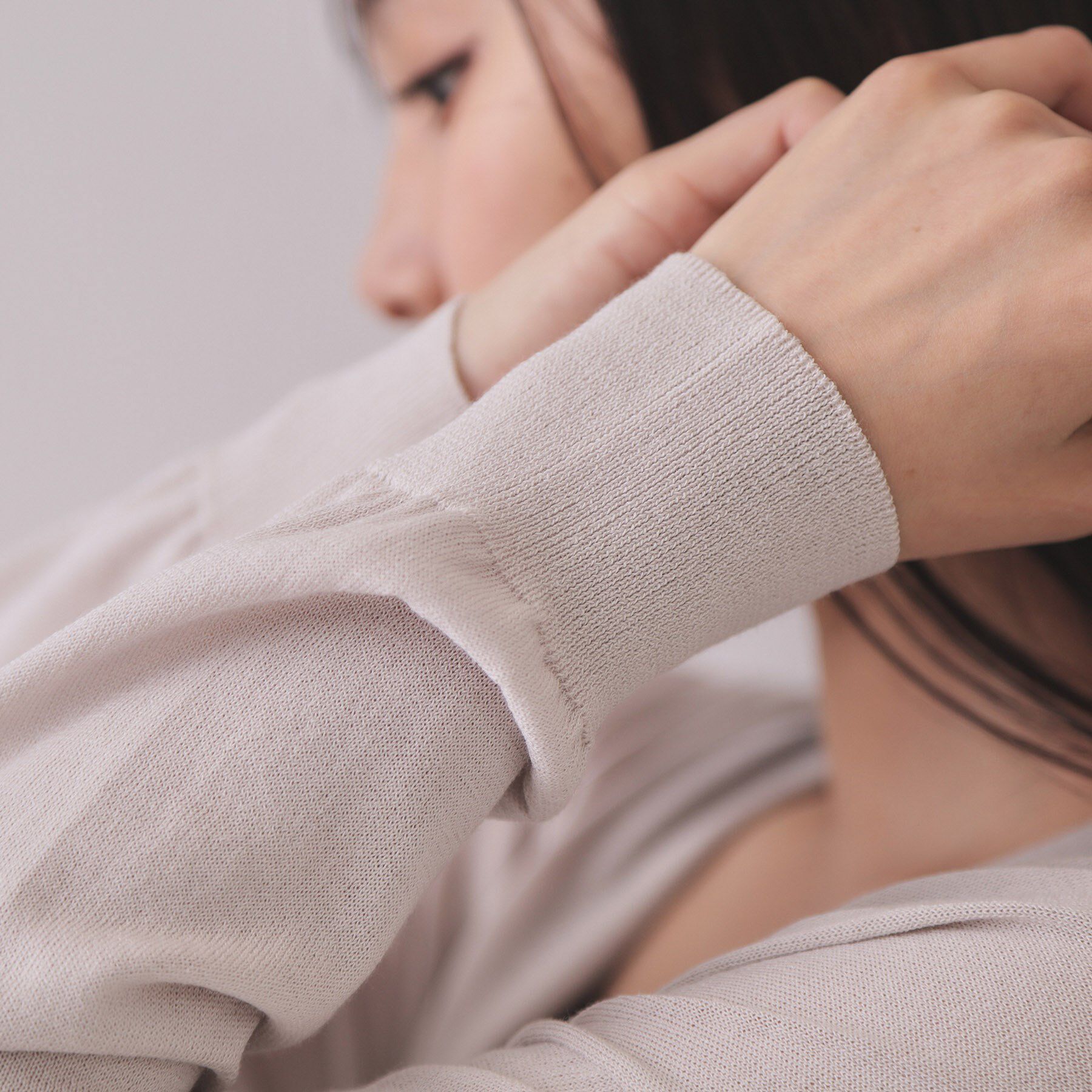 OPAQUE.CLIP「ミドル丈ニットカーディガン【抗ピル/洗濯機洗い可/接触冷感】」|カーディガン|