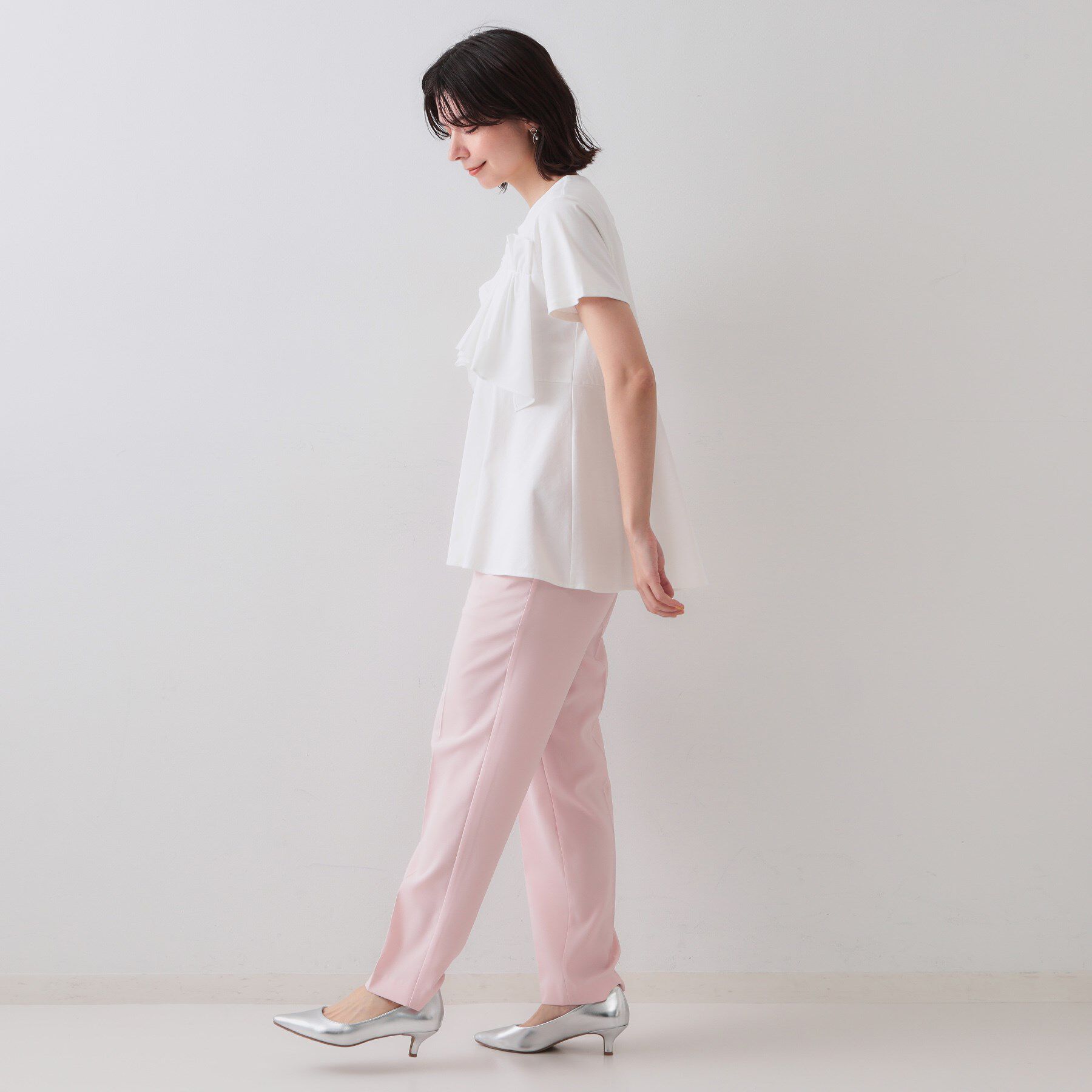 OPAQUE.CLIP「フリルドッキングペプラムトップス【接触冷感/洗濯機洗い可】」|Tシャツ・カットソー|