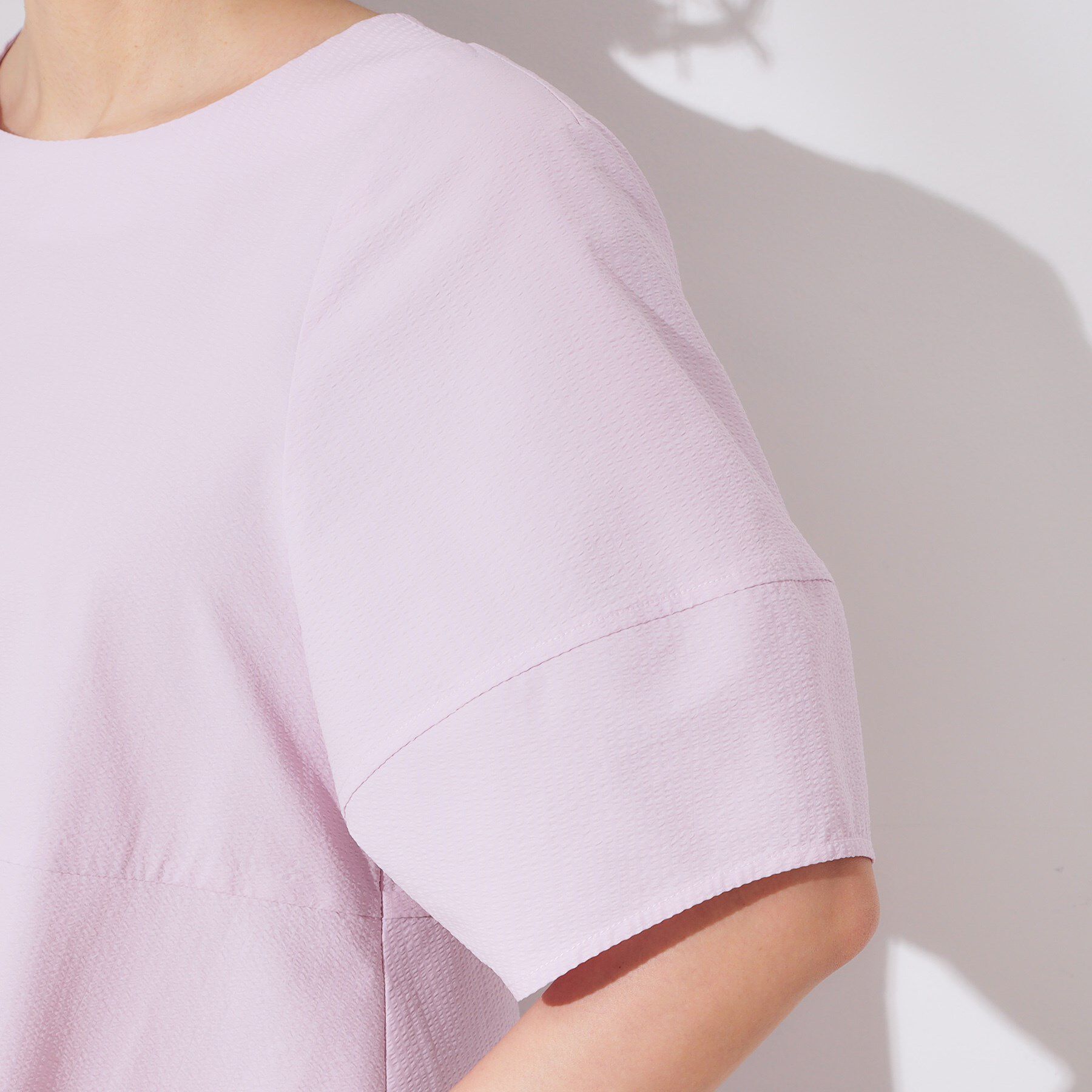 OPAQUE.CLIP「サッカーストライプワンピース【吸水速乾/イージーアイロン/洗濯機洗い可】」|ワンピース|