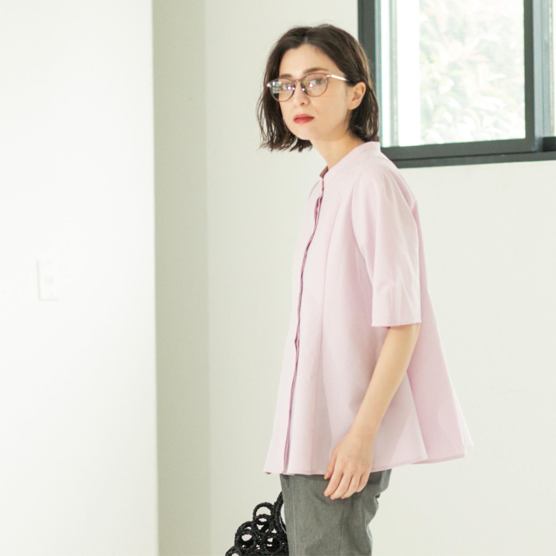 OPAQUE.CLIP「サッカーストライプペプラムブラウス【吸水速乾/イージーアイロン/洗濯機洗い可】」|シャツ・ブラウス|