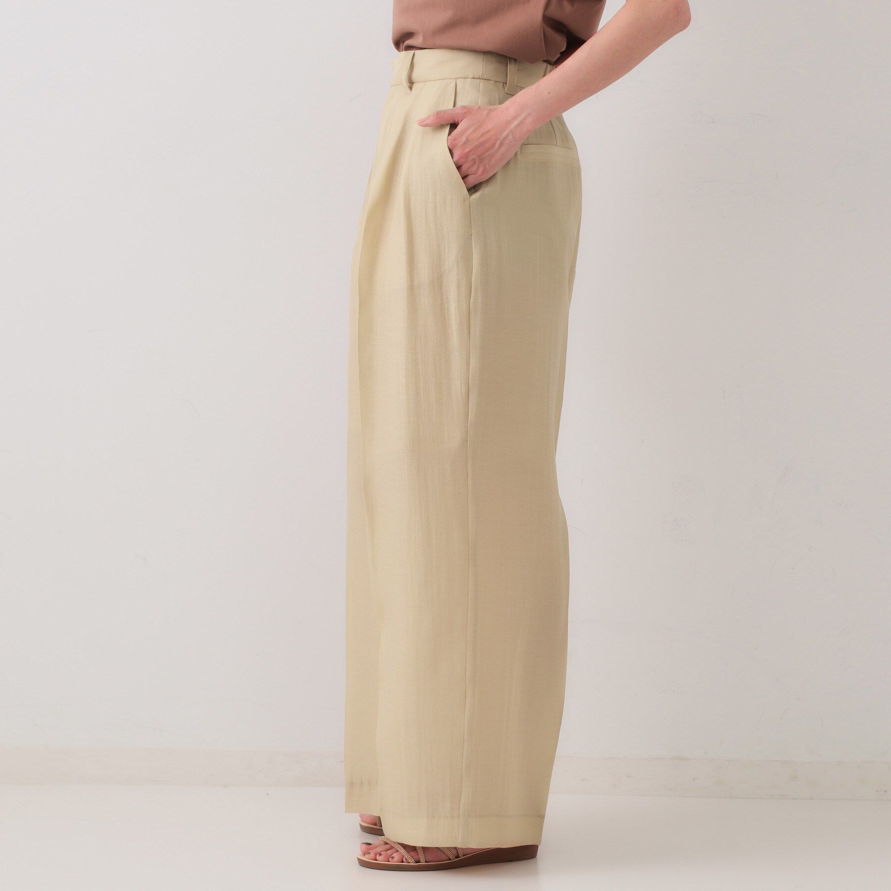 OPAQUE.CLIP「シアータックワイドパンツ【洗濯機洗い可】」|その他|